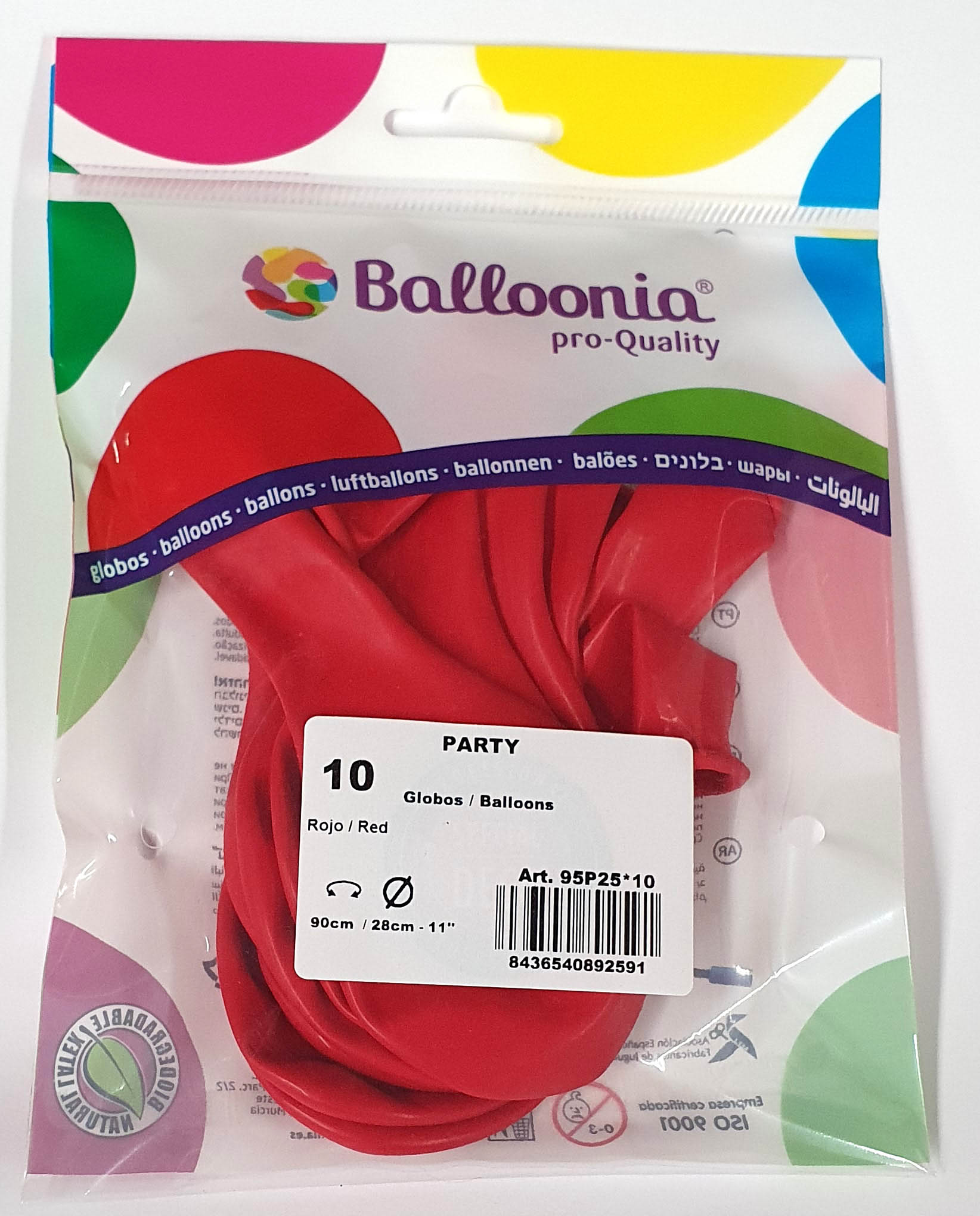 Latexballon Karneval 10 Stück, rot