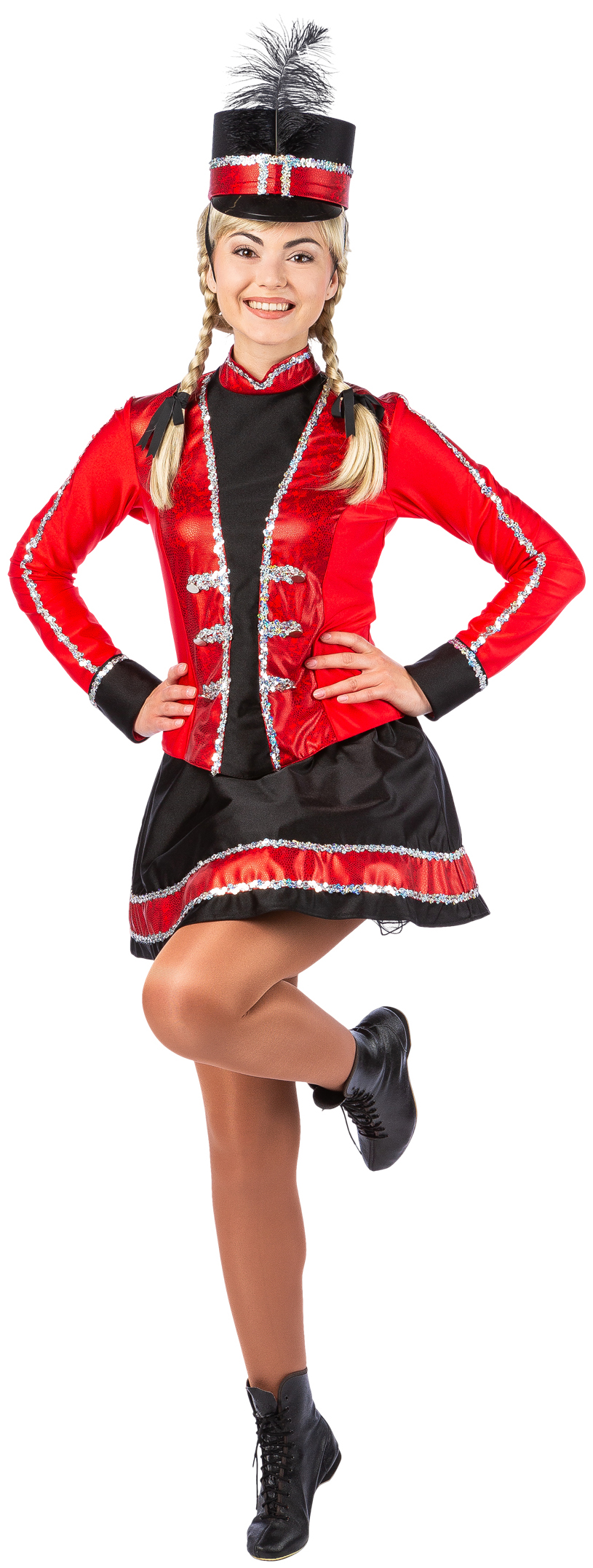 Sparkly costume "Melody", black-red