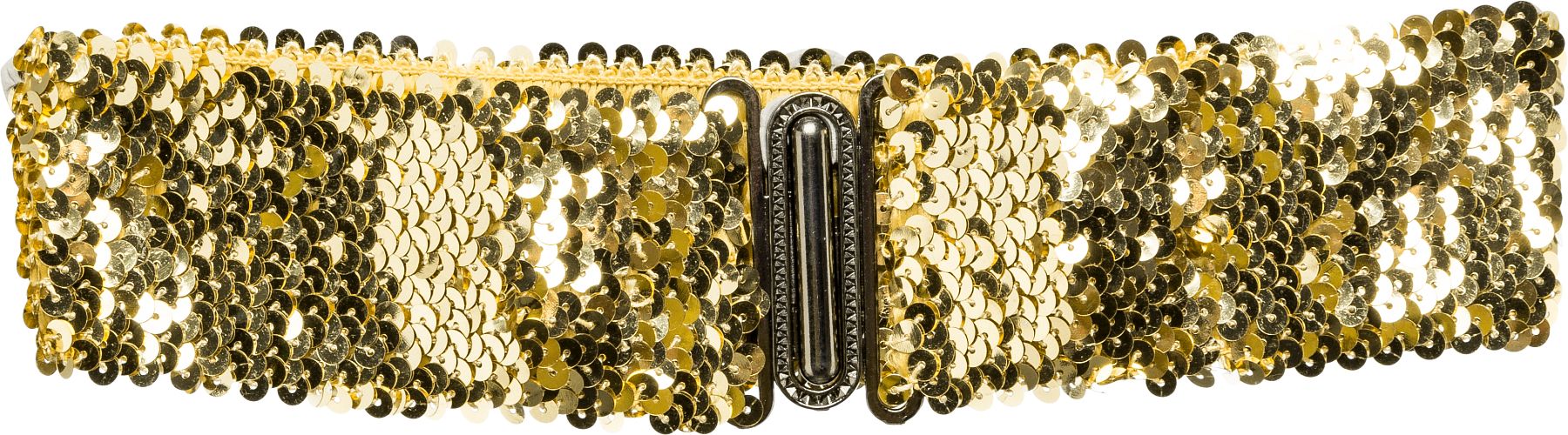 Sequin belt, gold