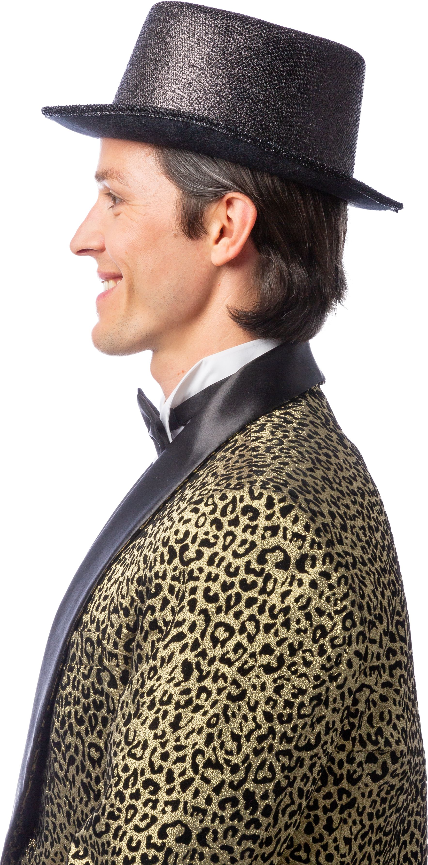 Châpeau cylindre Lurex, noir