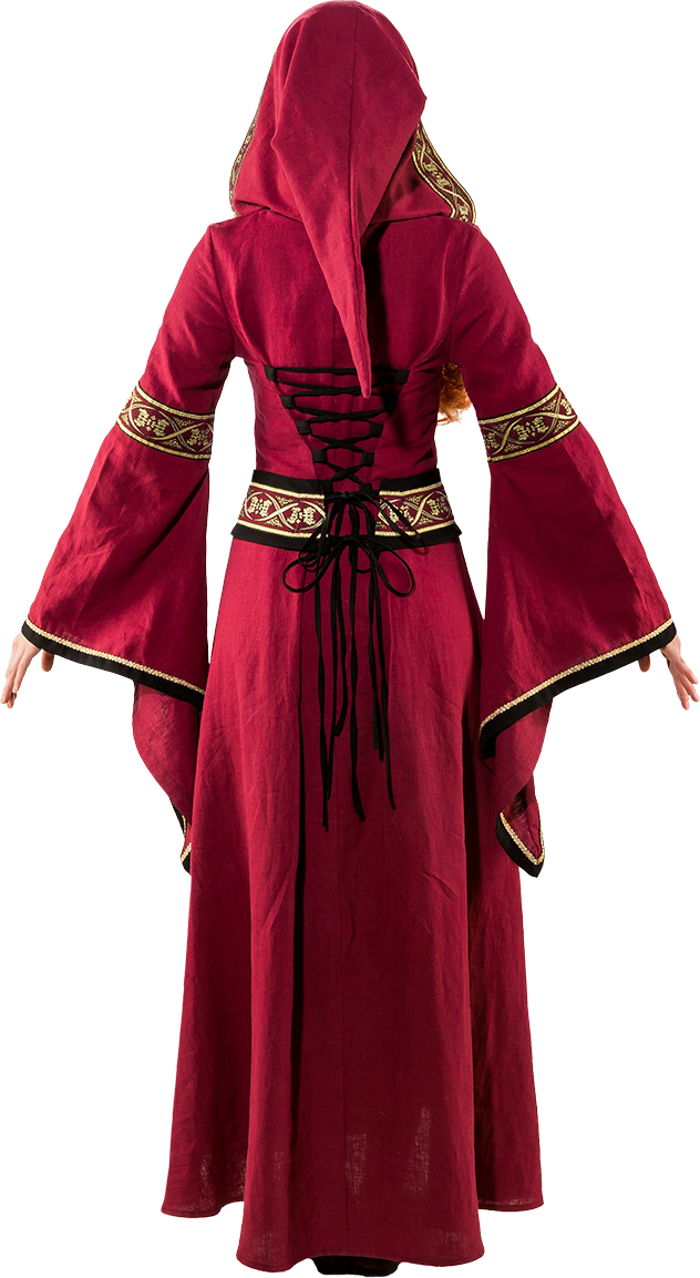 Medieval Lady, wine-red