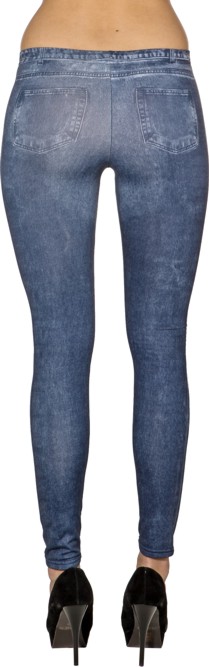 Leggings Jeans, blue - used look