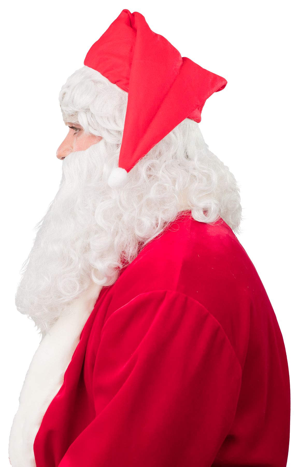 Santa claus set, hat with hair and beard