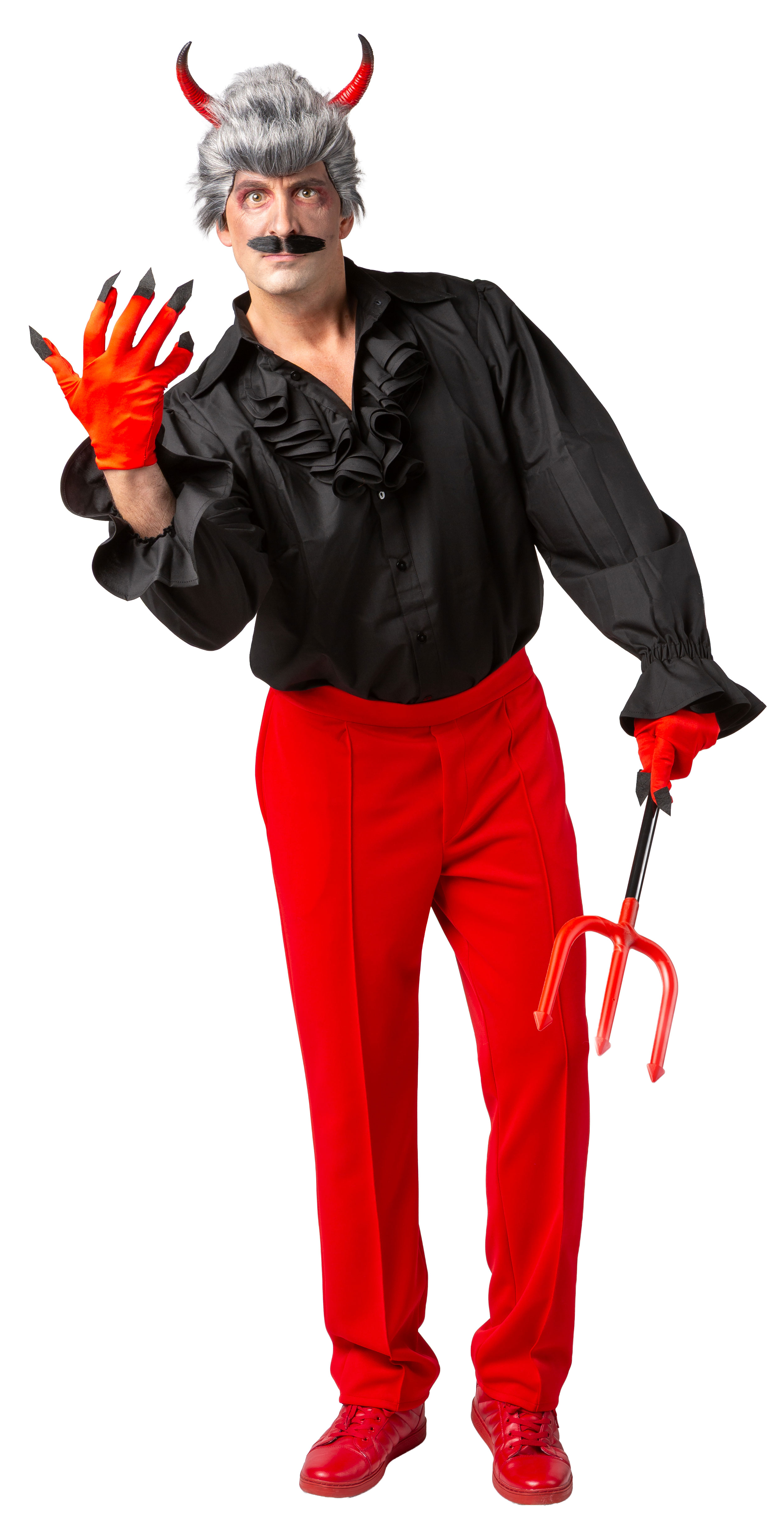 Chemise à volants courts, noire