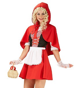 Robe rouge avec cape