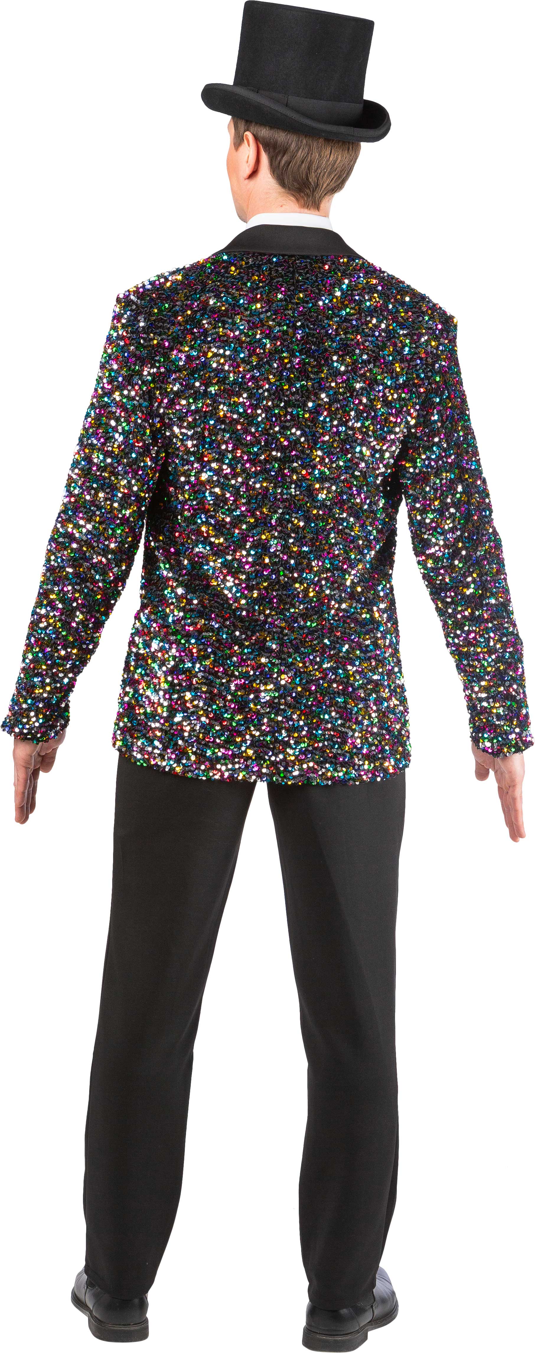 Veste pour homme à paillettes, multicolore