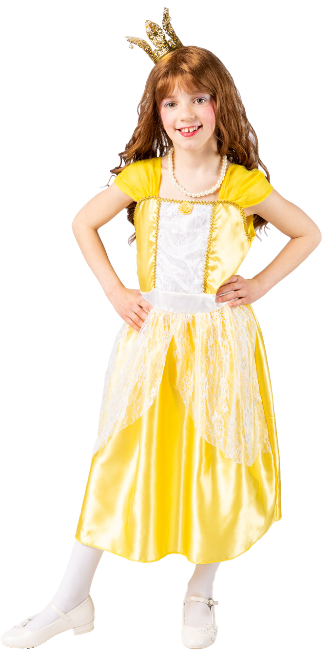 Costume de princesse jaune et blanc