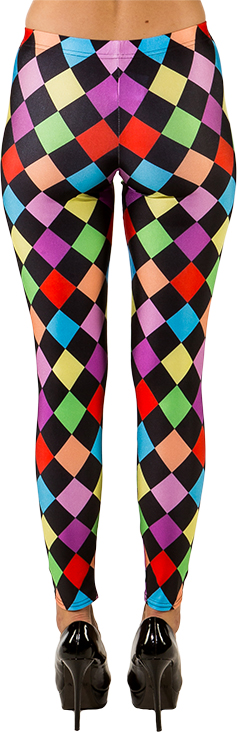 Leggings checkered-multicolored