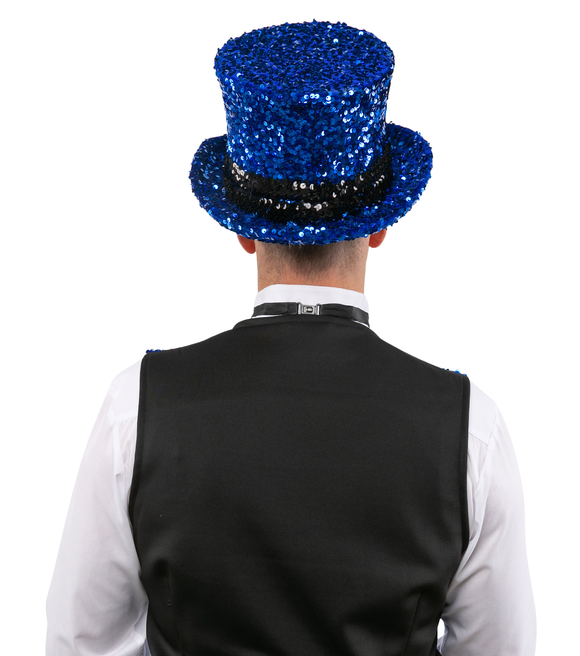 Glitter cylinder for men, blue