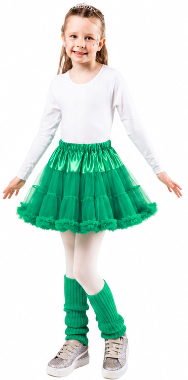 Kinderpetticoat mit Rüschchen, grün