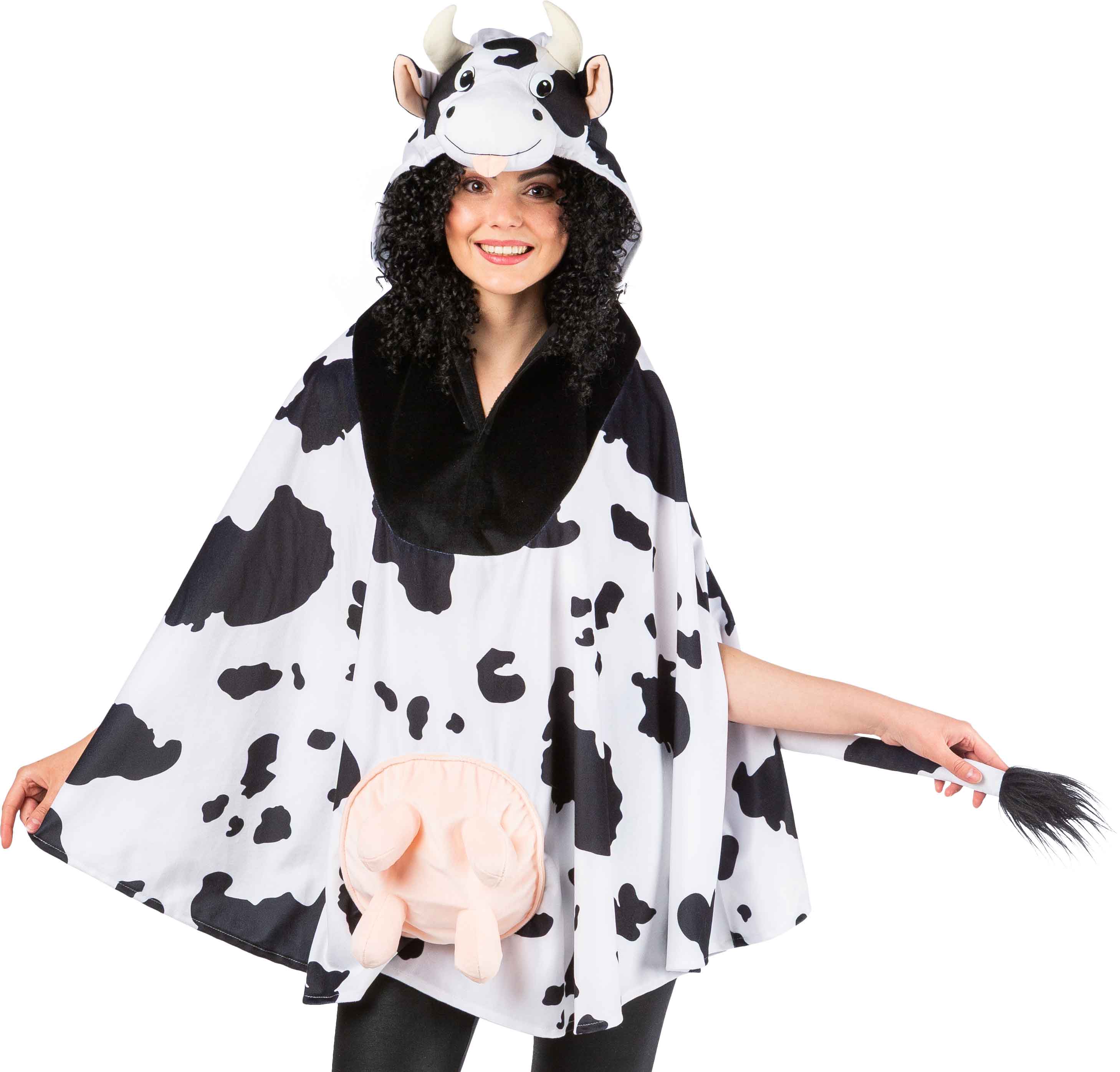 Poncho animalier, vache