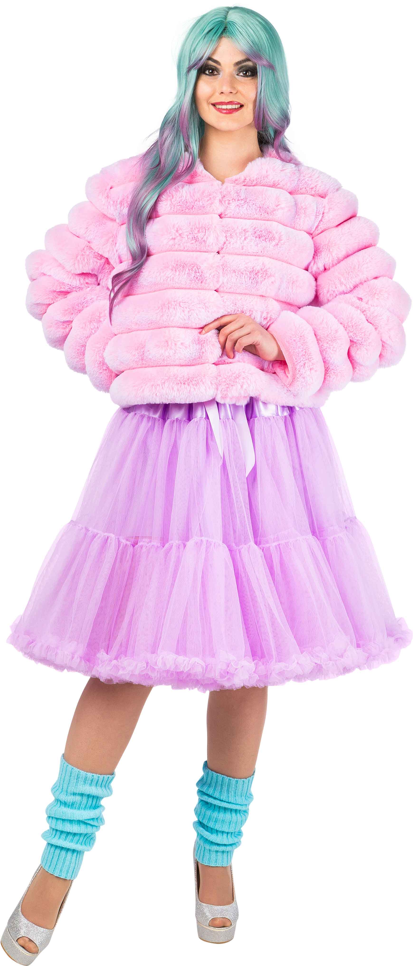 Tutu lang mit Rüsche, flieder