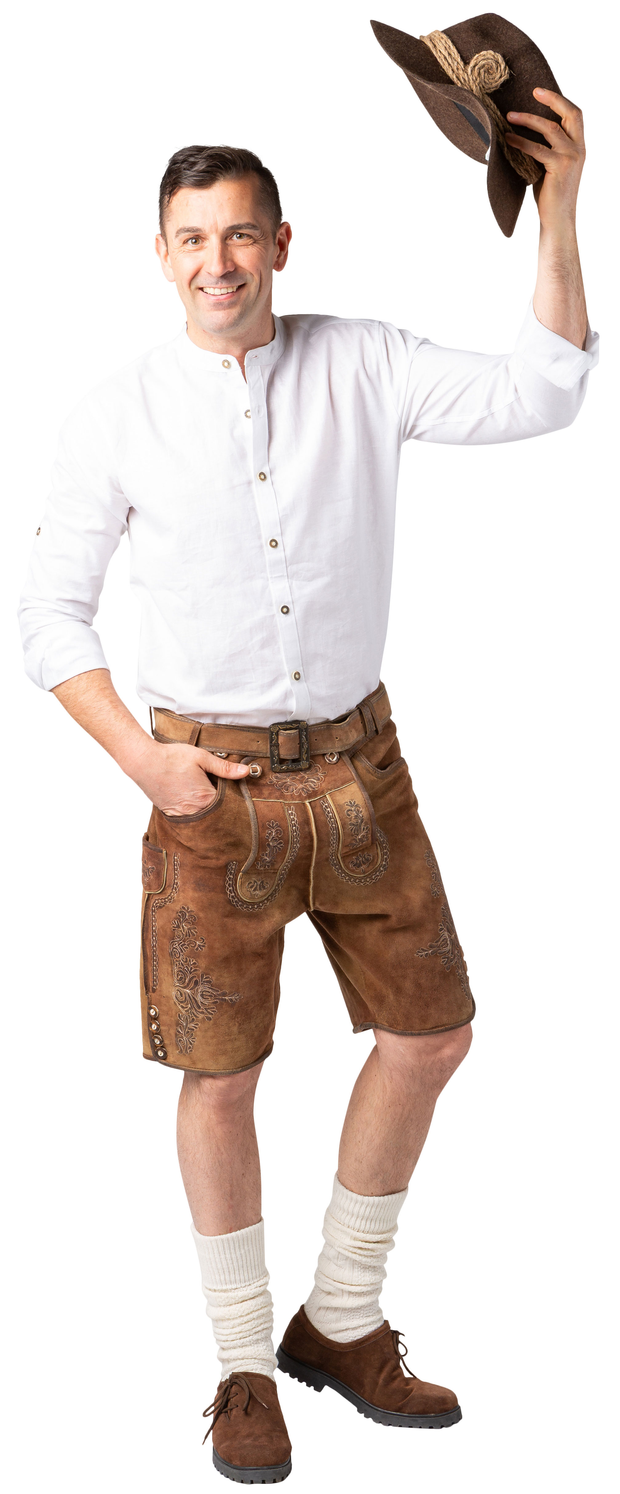 Lederhose, kurz rost 