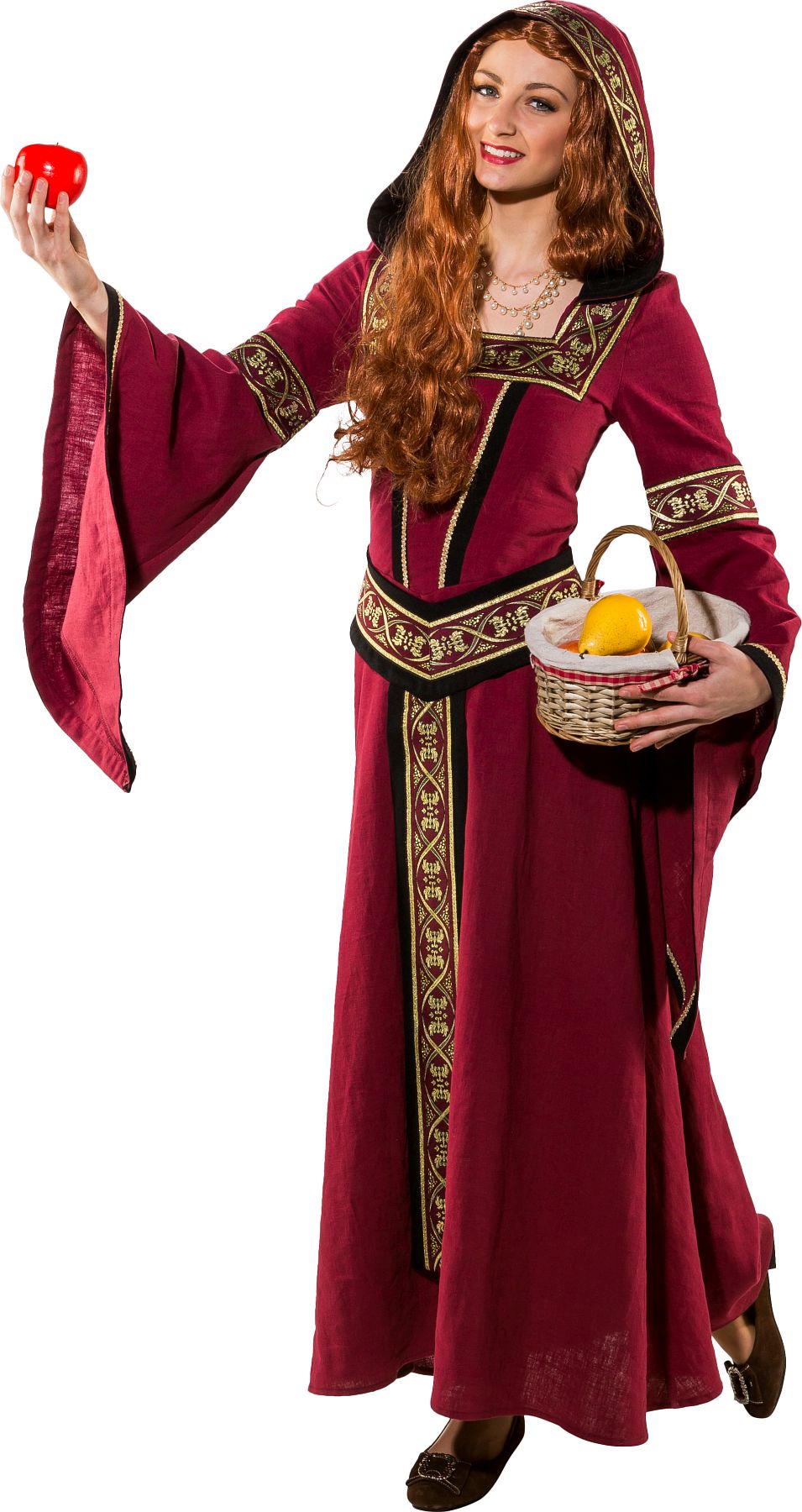 Medieval Lady, wine-red