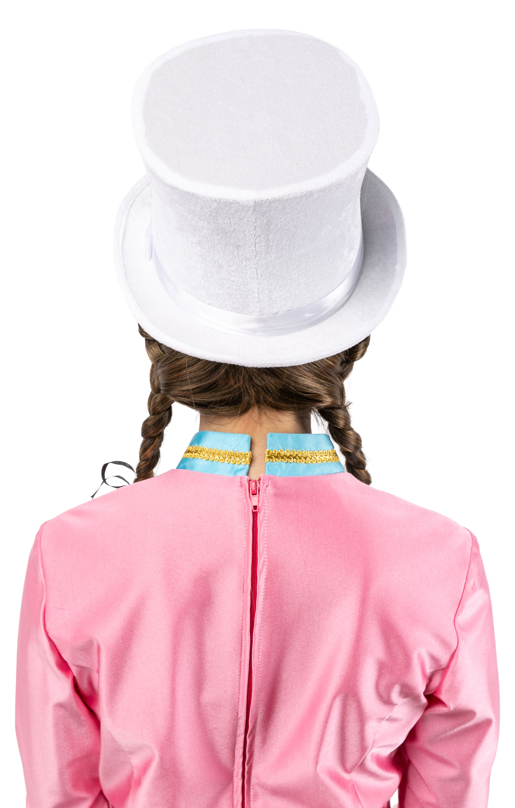 Chapeau en velours blanc - hauteur 15,5 cm