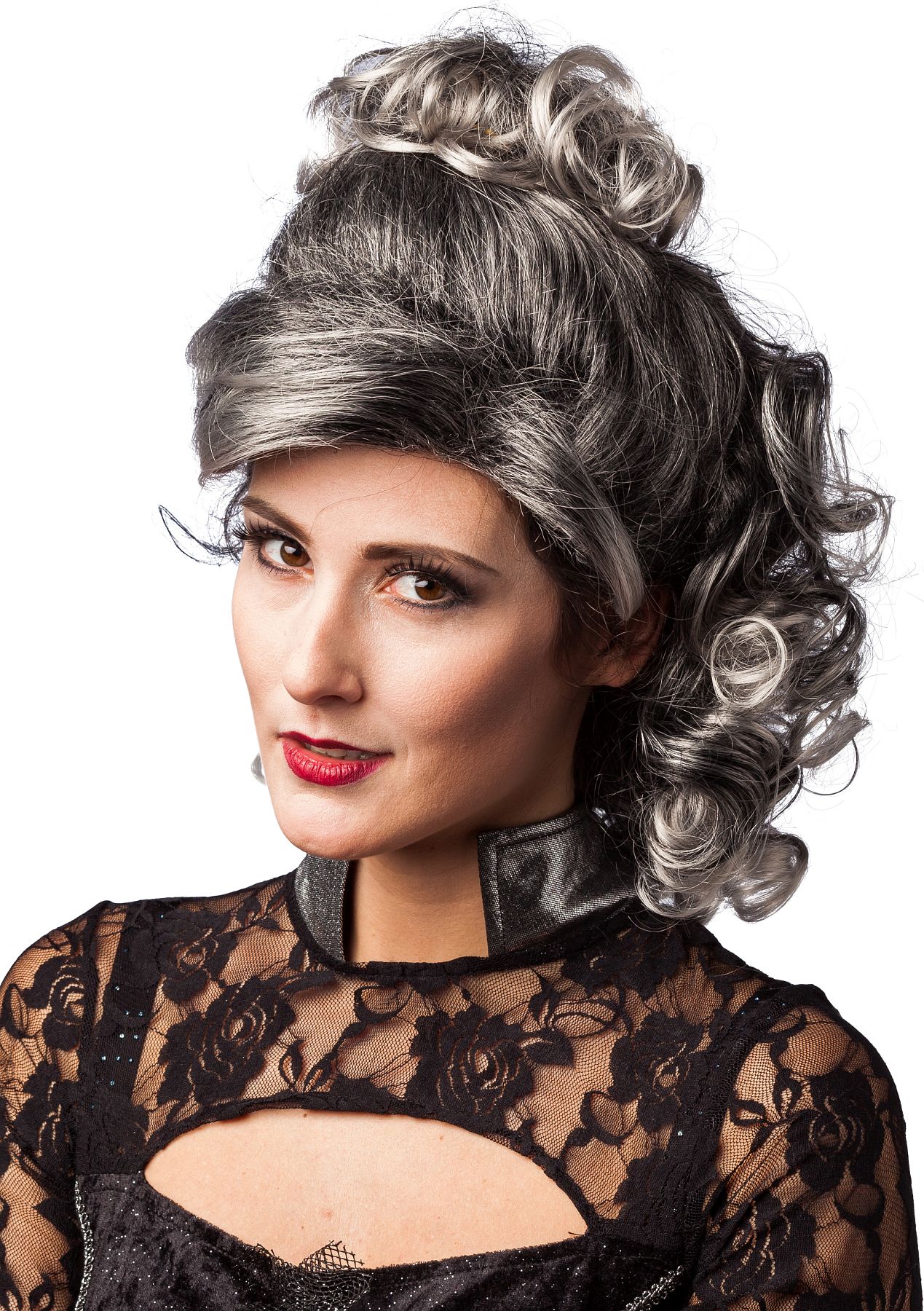 Woman Wig, black/gray 