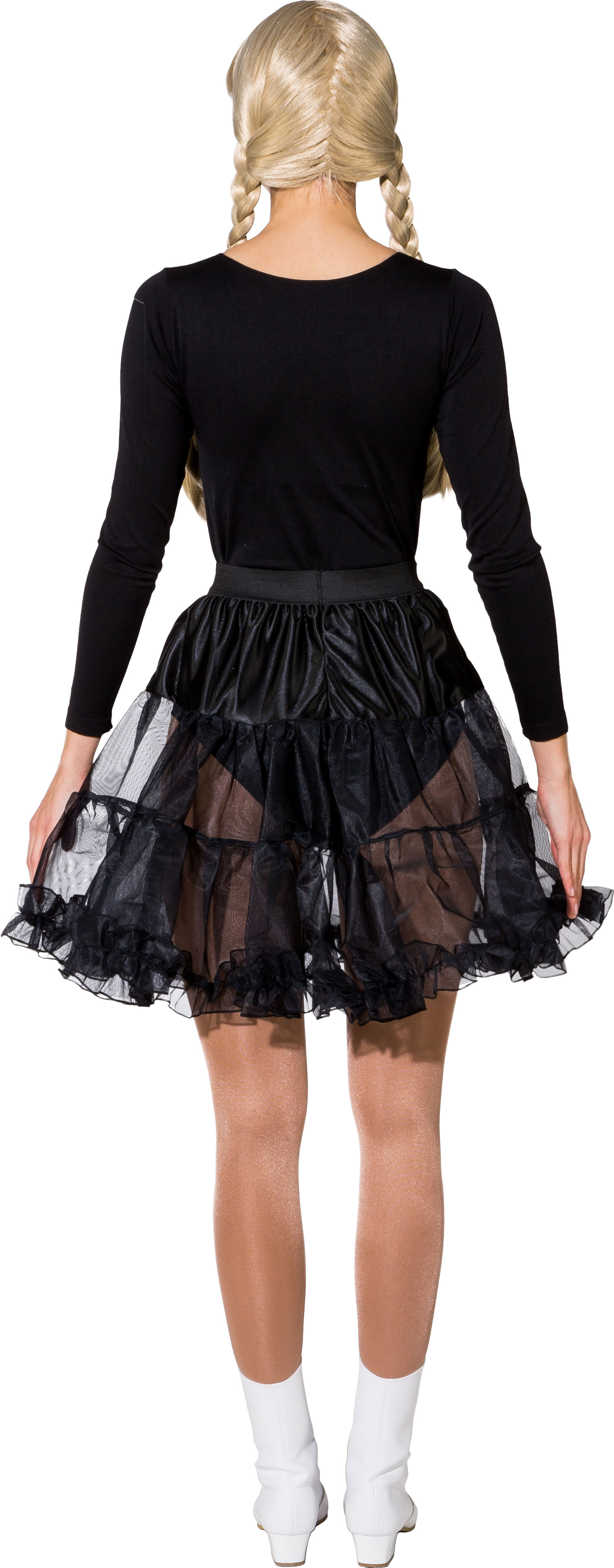 Petticoat longueur genou, noir
