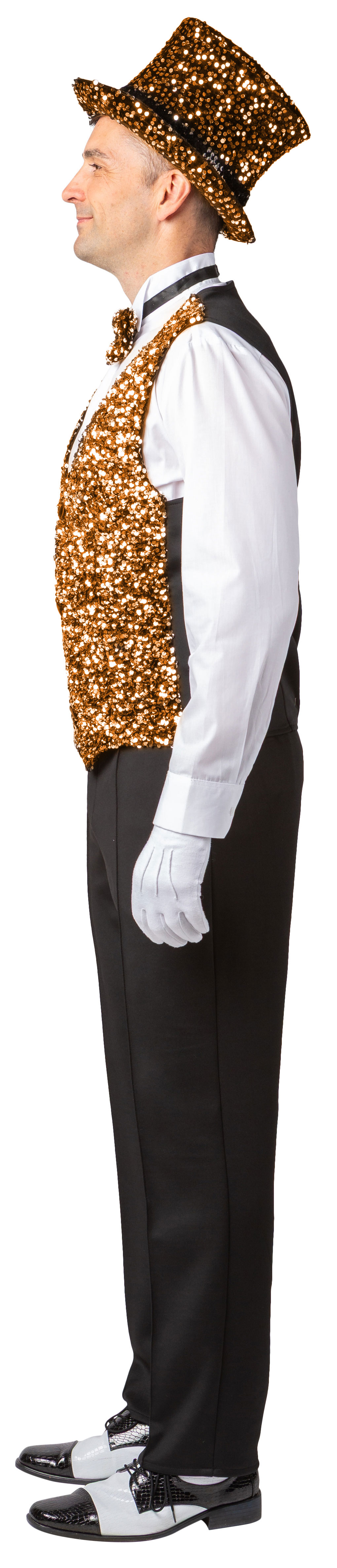 Weste Pailletten, gold 