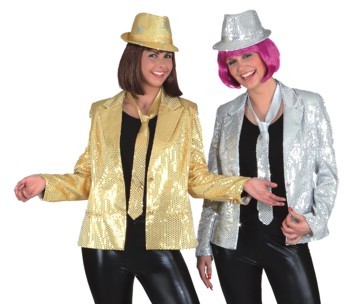 Sequin jacket,gold with lining