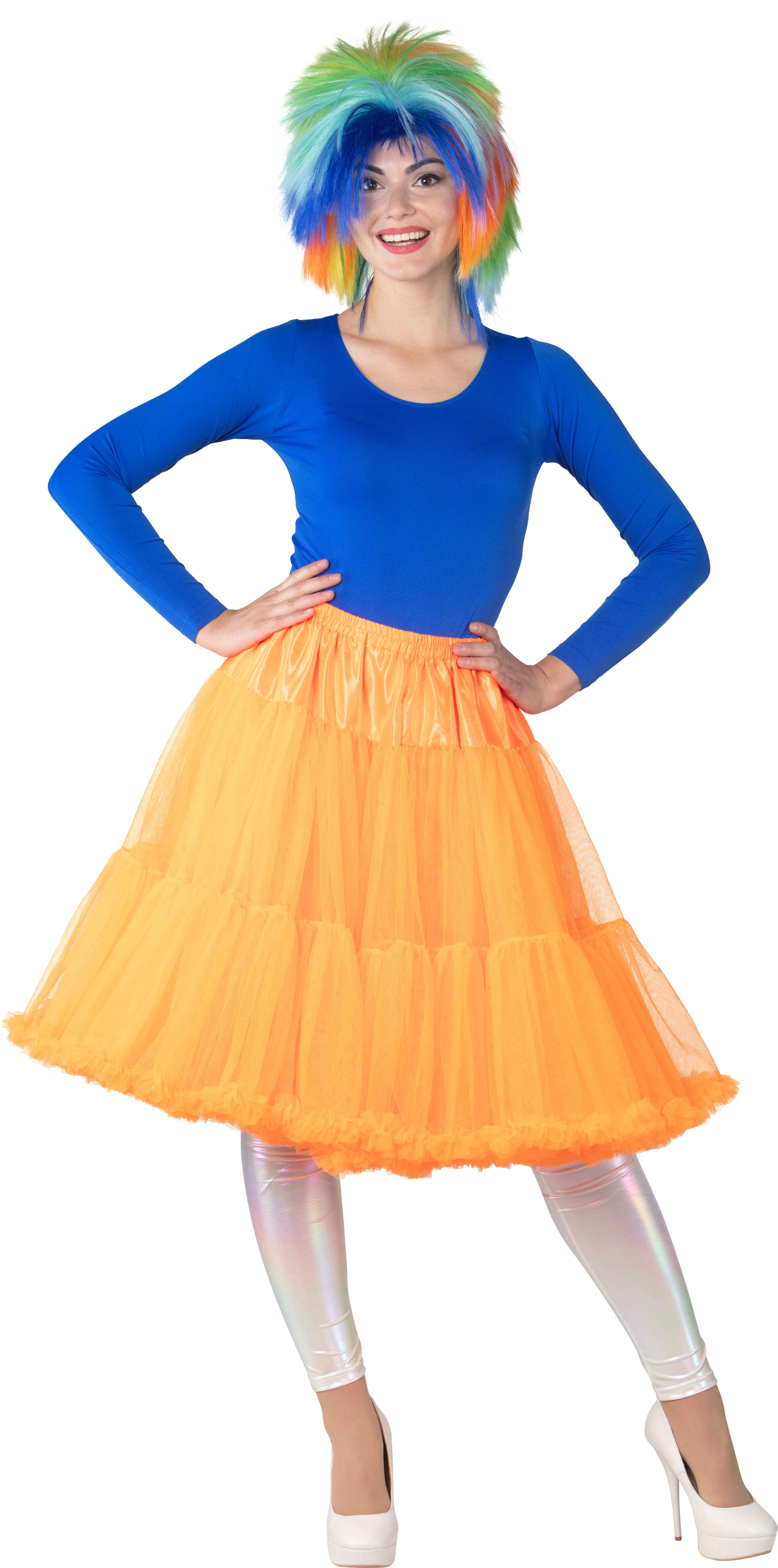 Long tutu with a frill, orange