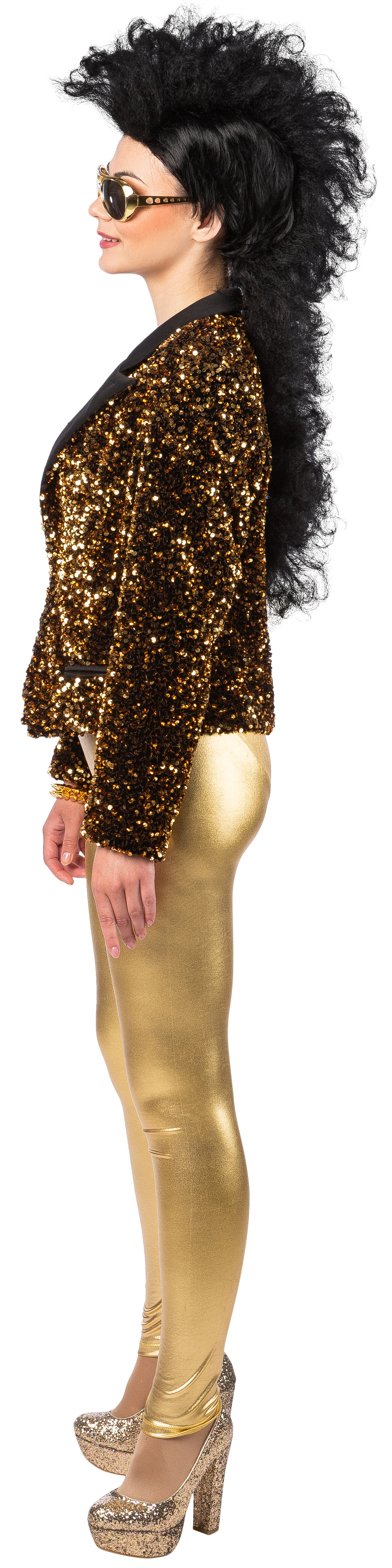 Ladies jacket sequins, gold