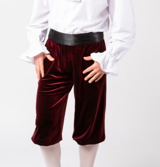 Kniebundhose, weinrot