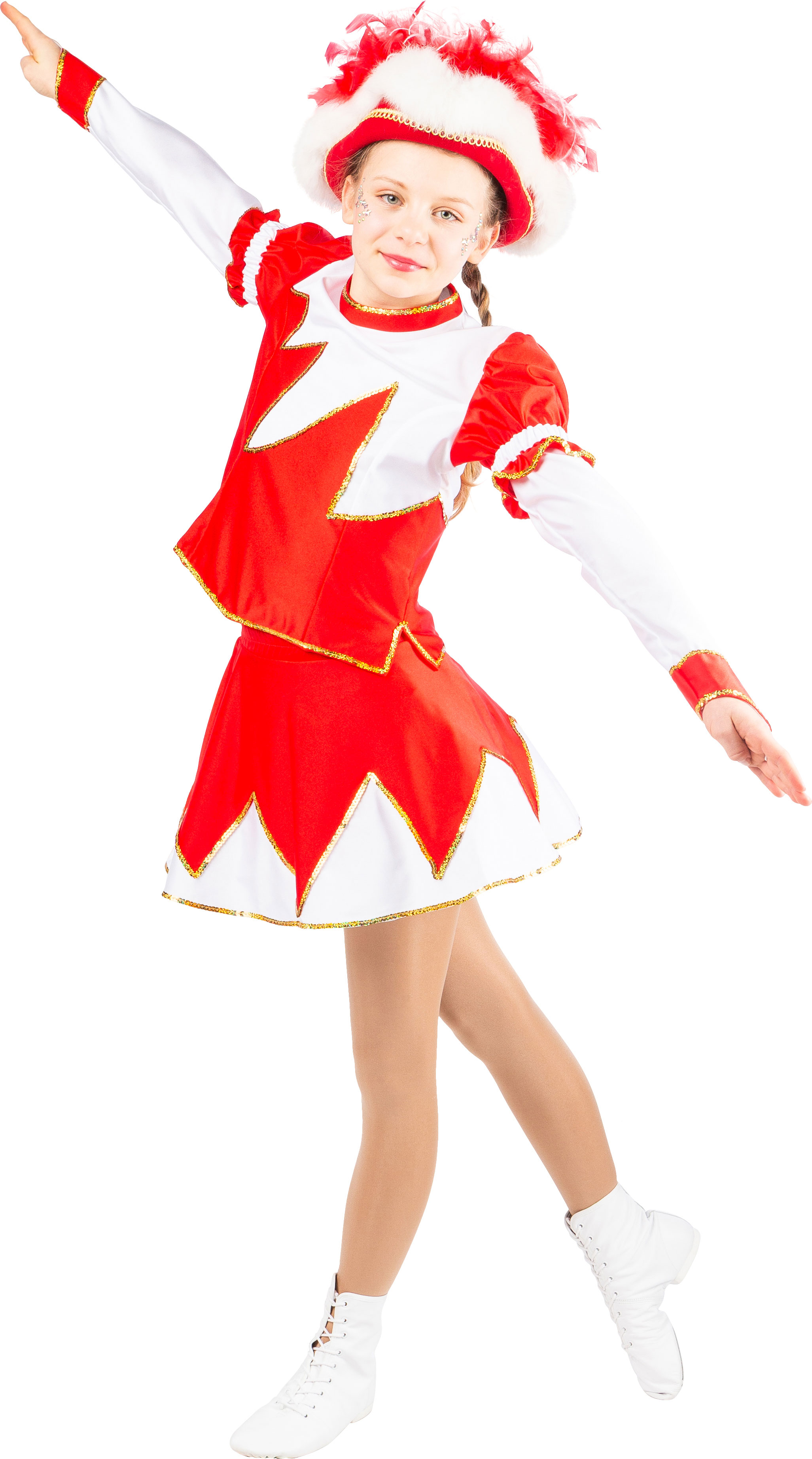 Spark costume red-white