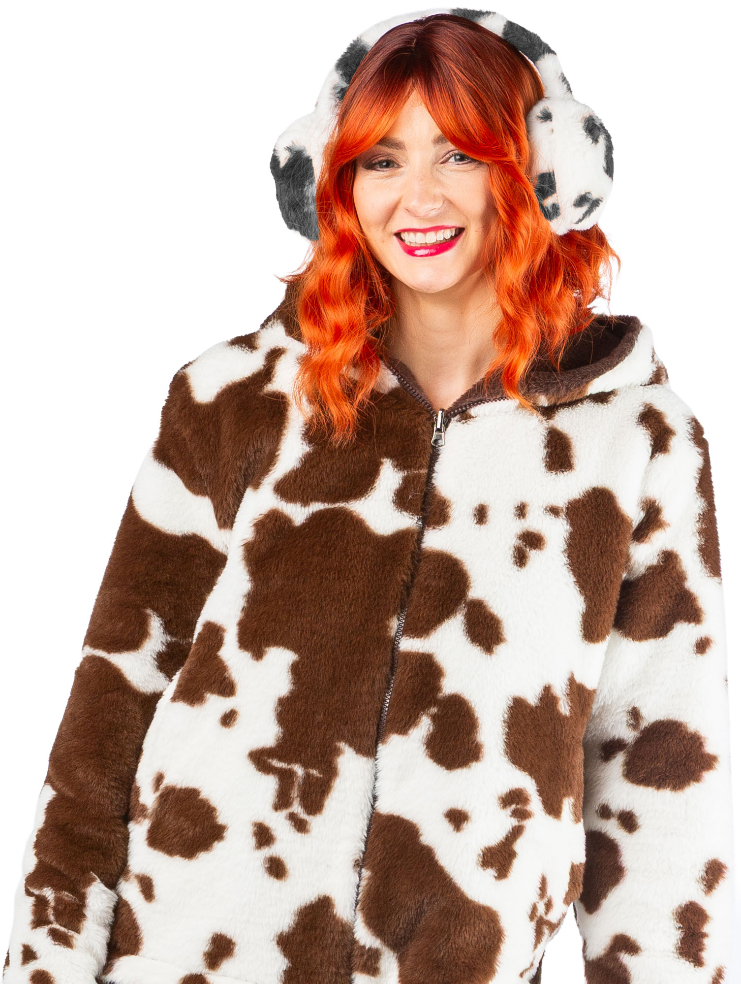 Ear muffs Cow, black-white
