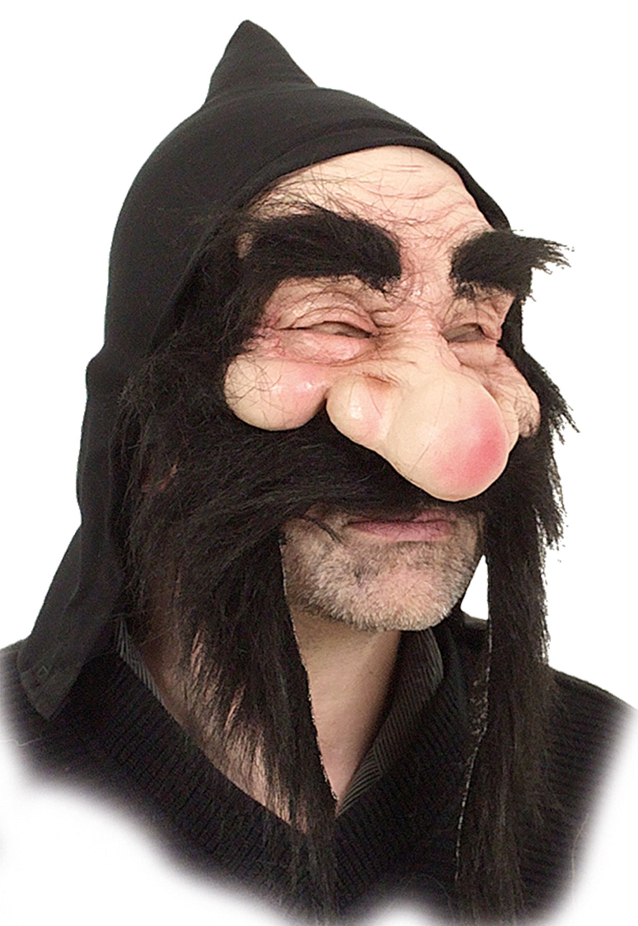 Halbmaske Gnom, schwarz 