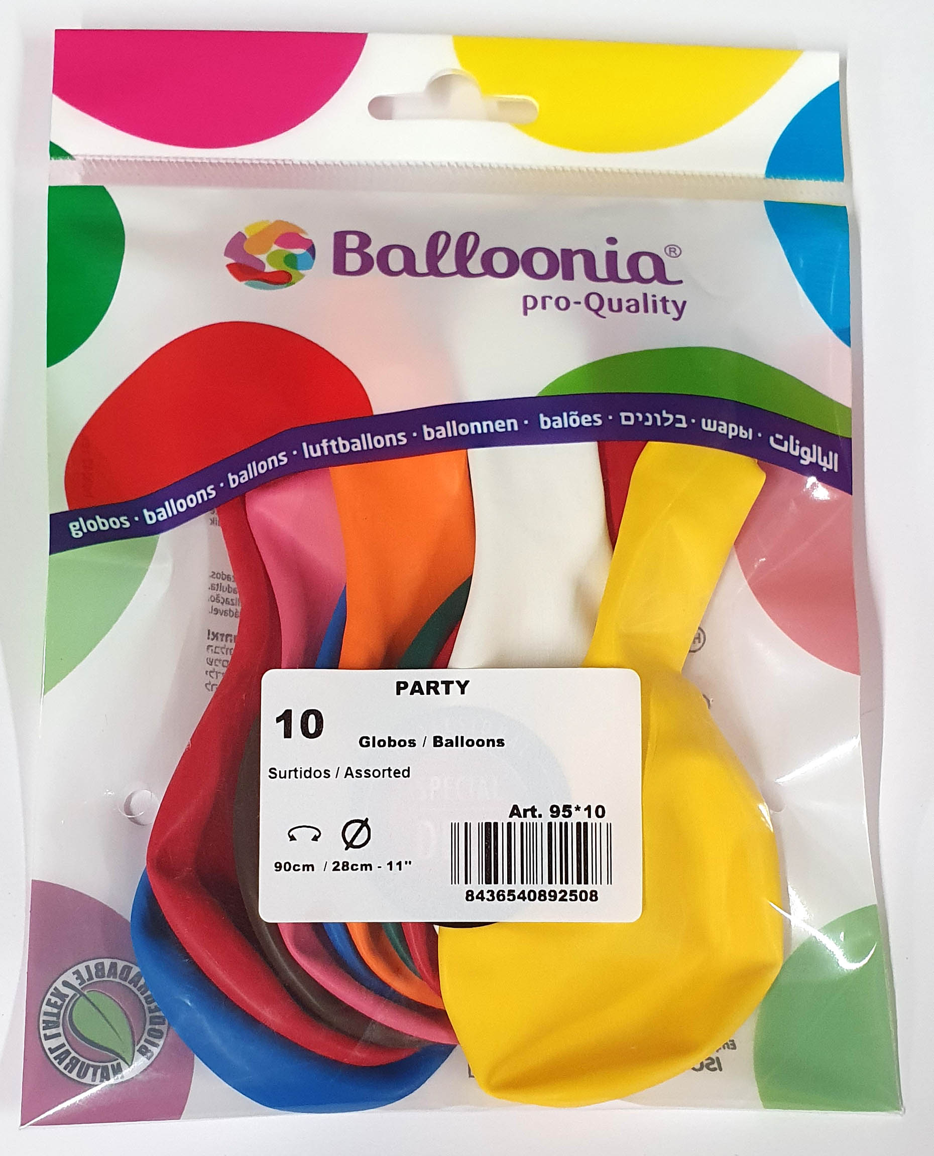 Latexballon Karneval 10 Stück, bunt sortiert