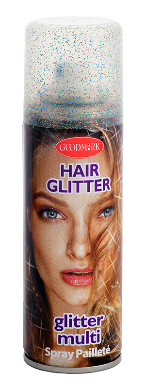 glitter spray, multicoloured