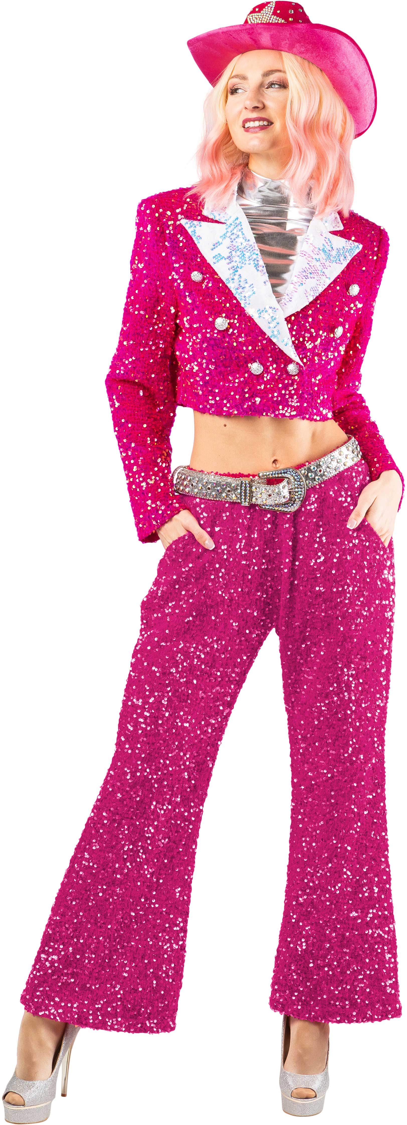 Glitter set, fuchsia
