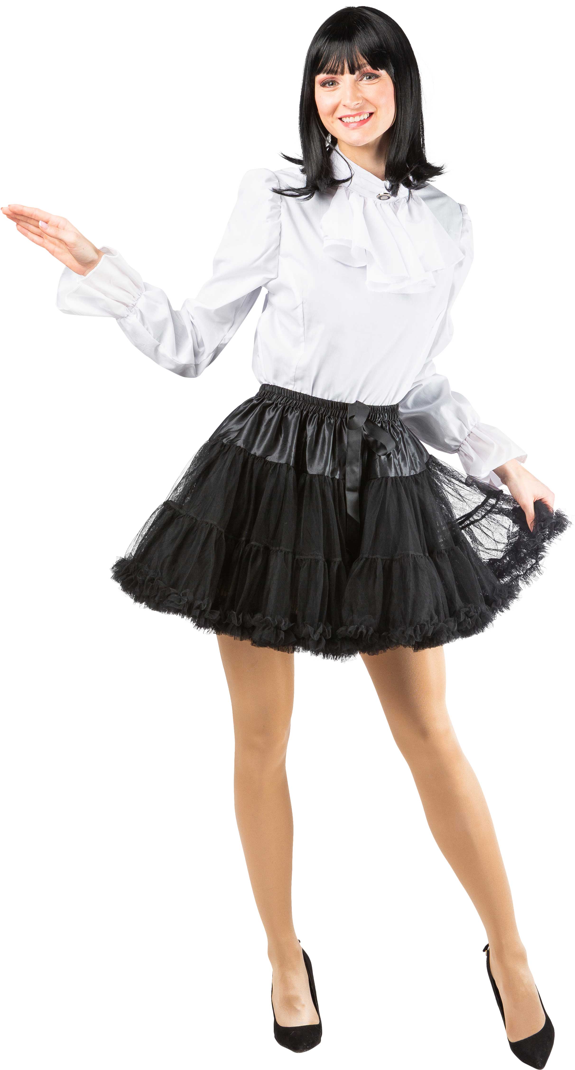 Short tutu with a frill, black