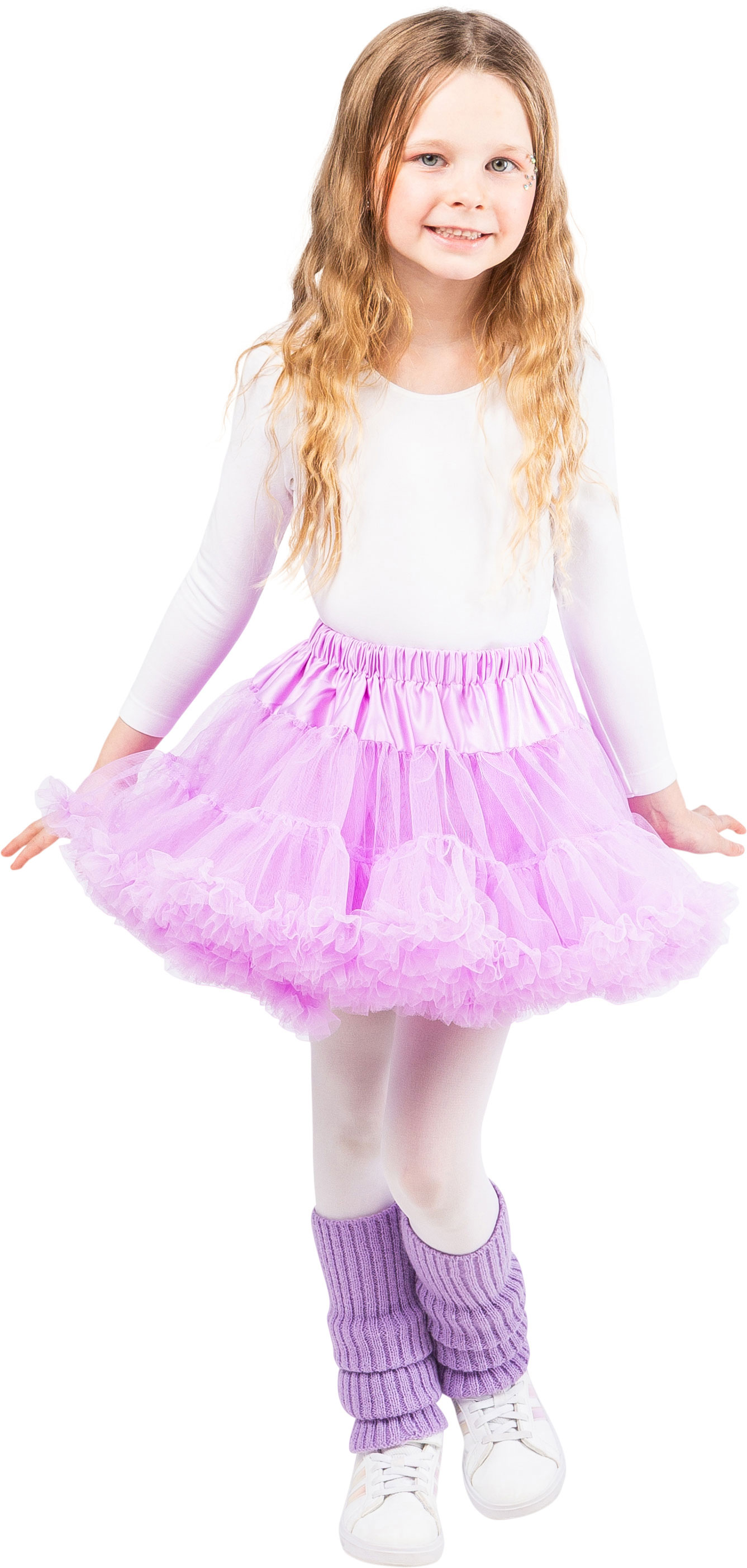 Kinderpetticoat mit Rüschchen, flieder
