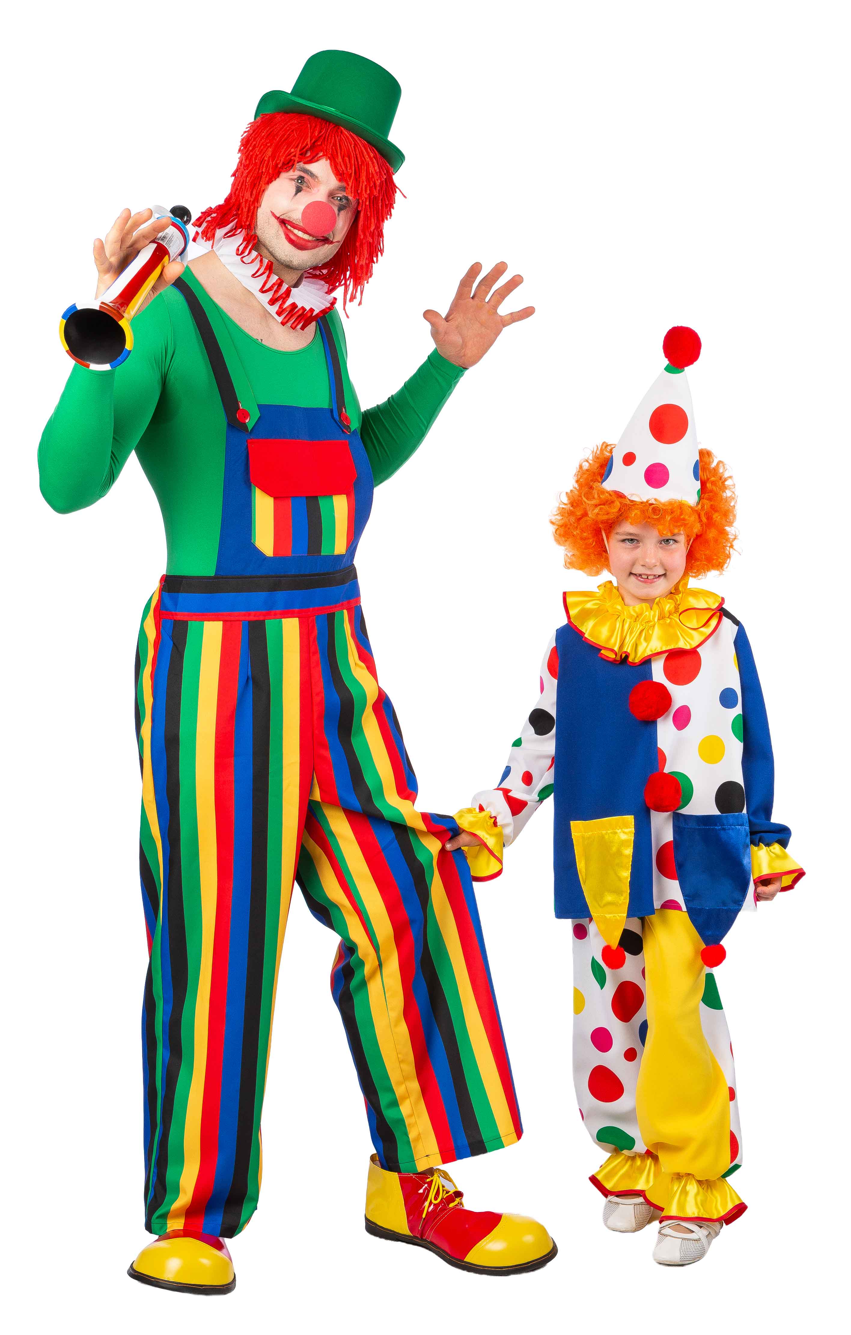 Clown pants with stripes