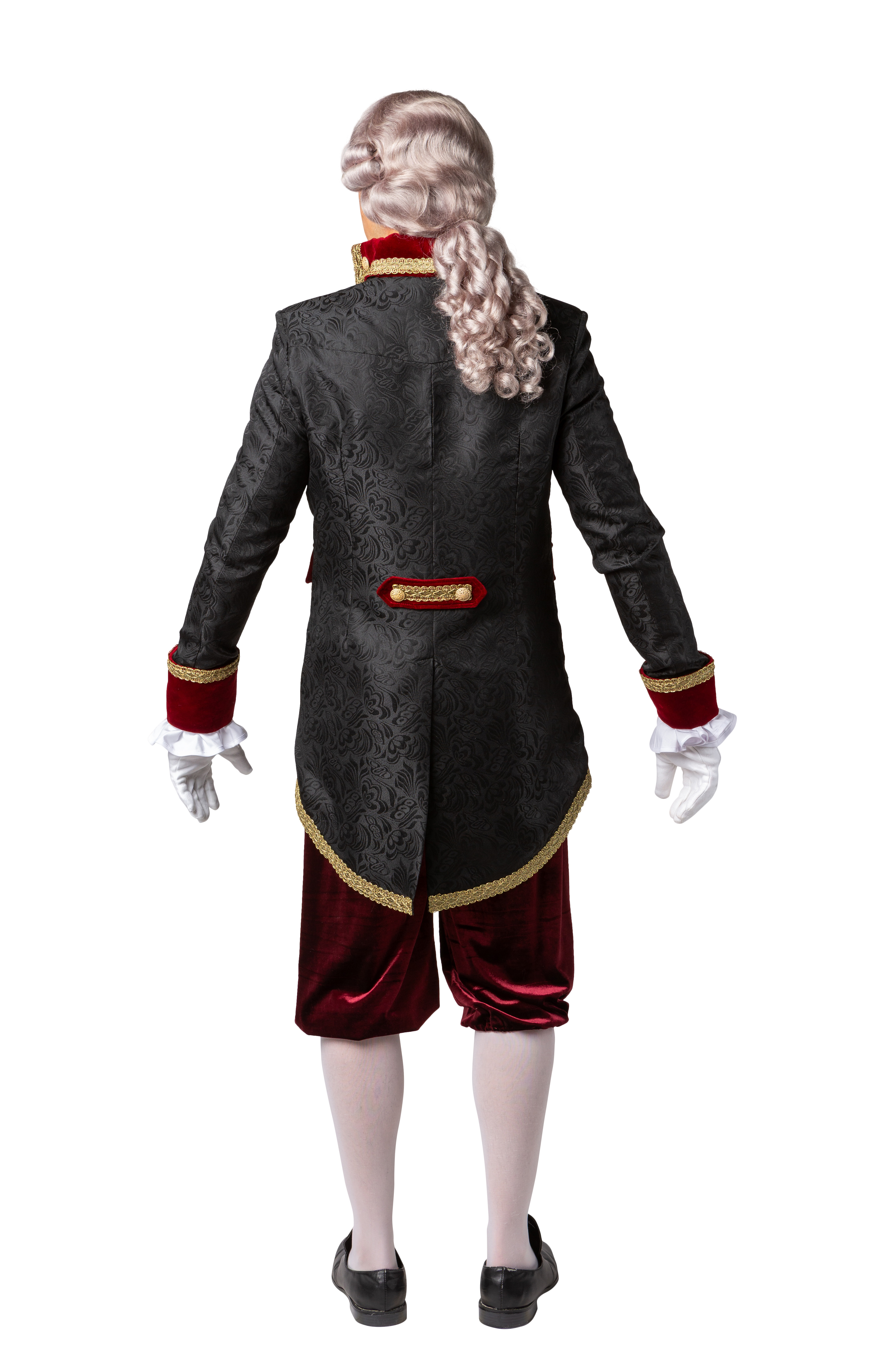 Tailcoat with vest, black-red
