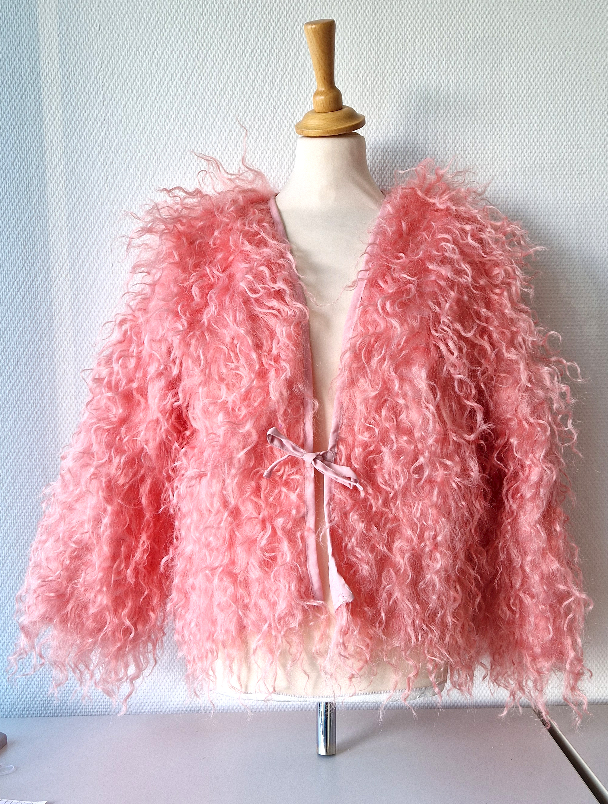 Veste hirsute, rose