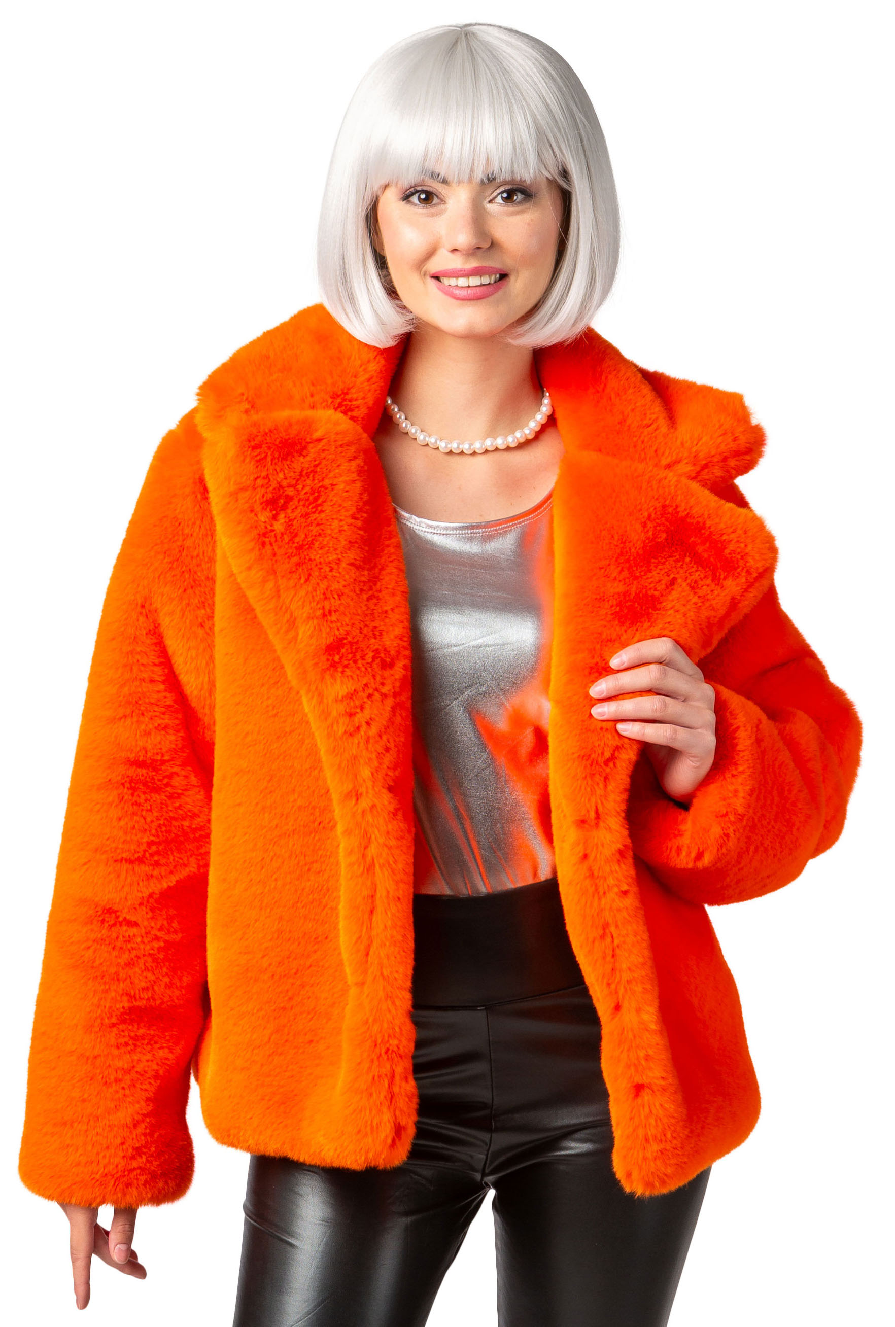Veste en peluche, orange