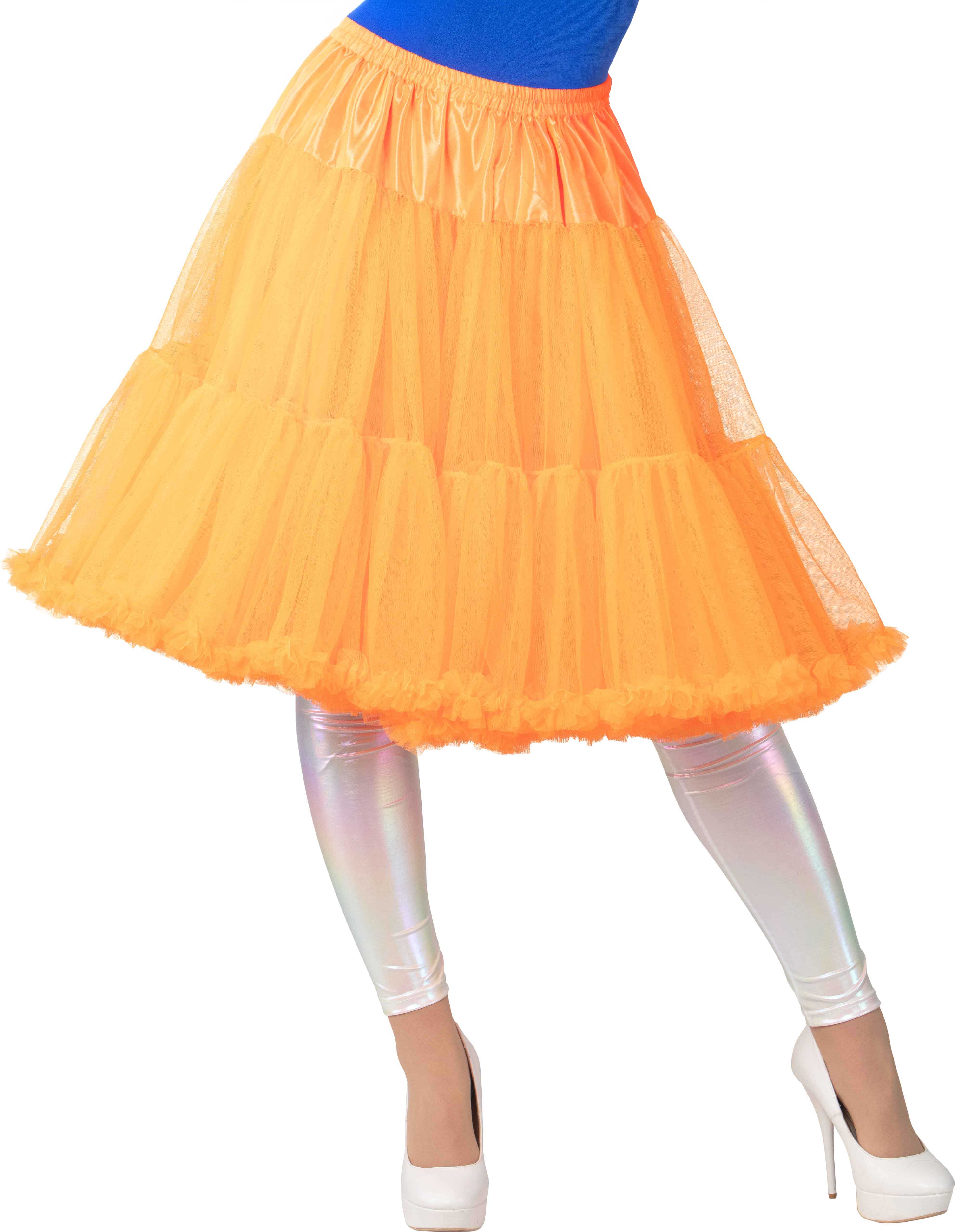 Long tutu with a frill, orange