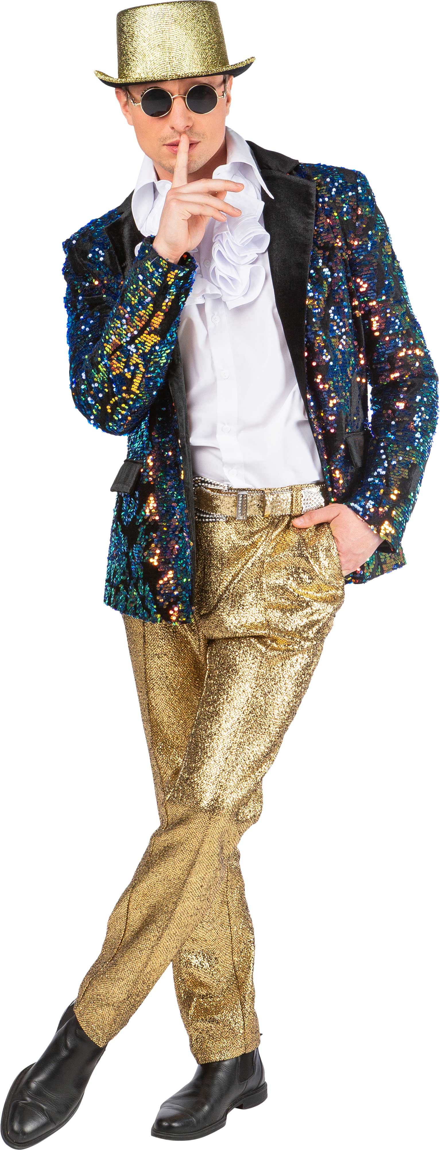 Men's sequinned jacket, multicoloured