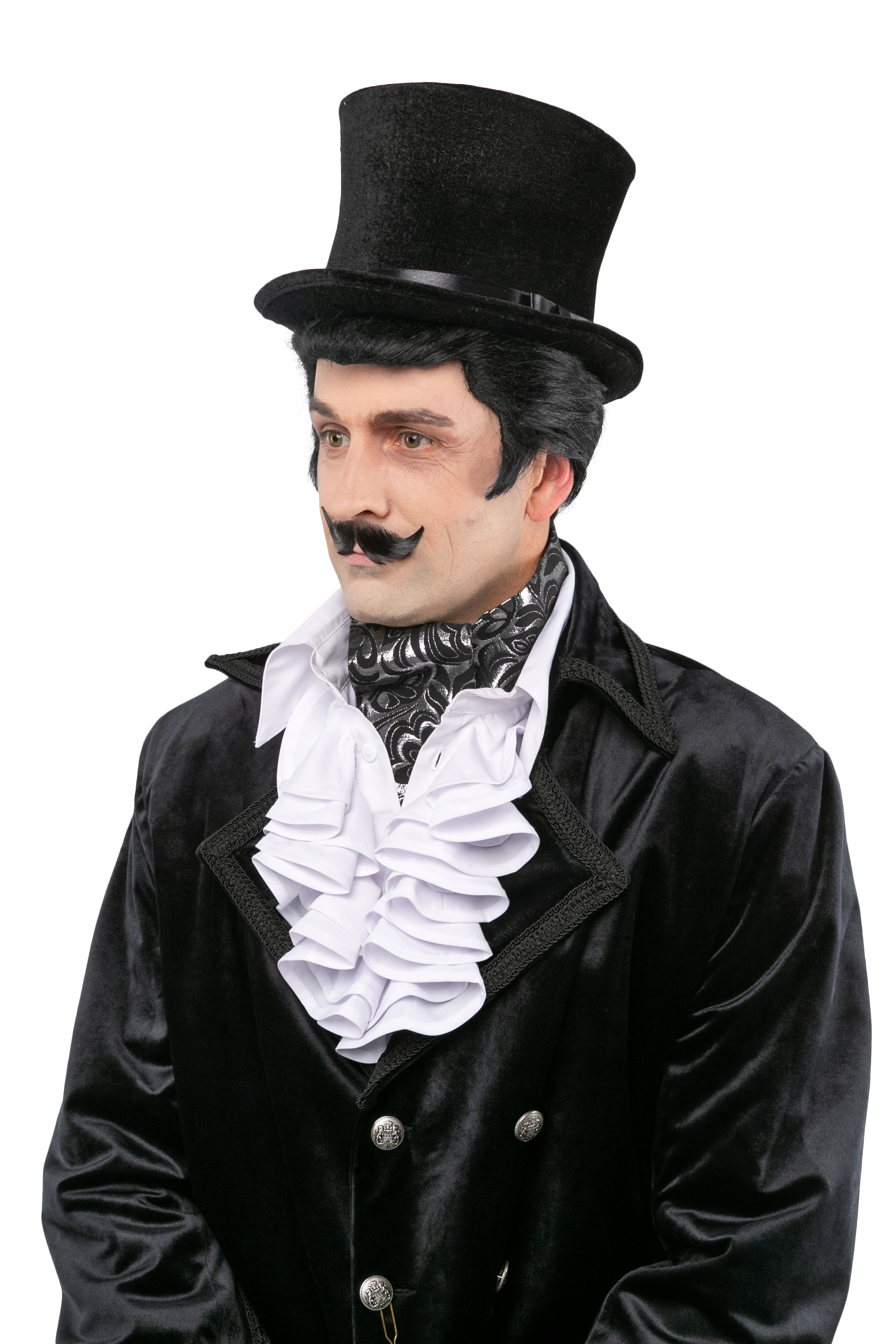 Hut aus schwarzem Samt - Höhe 15,5 cm