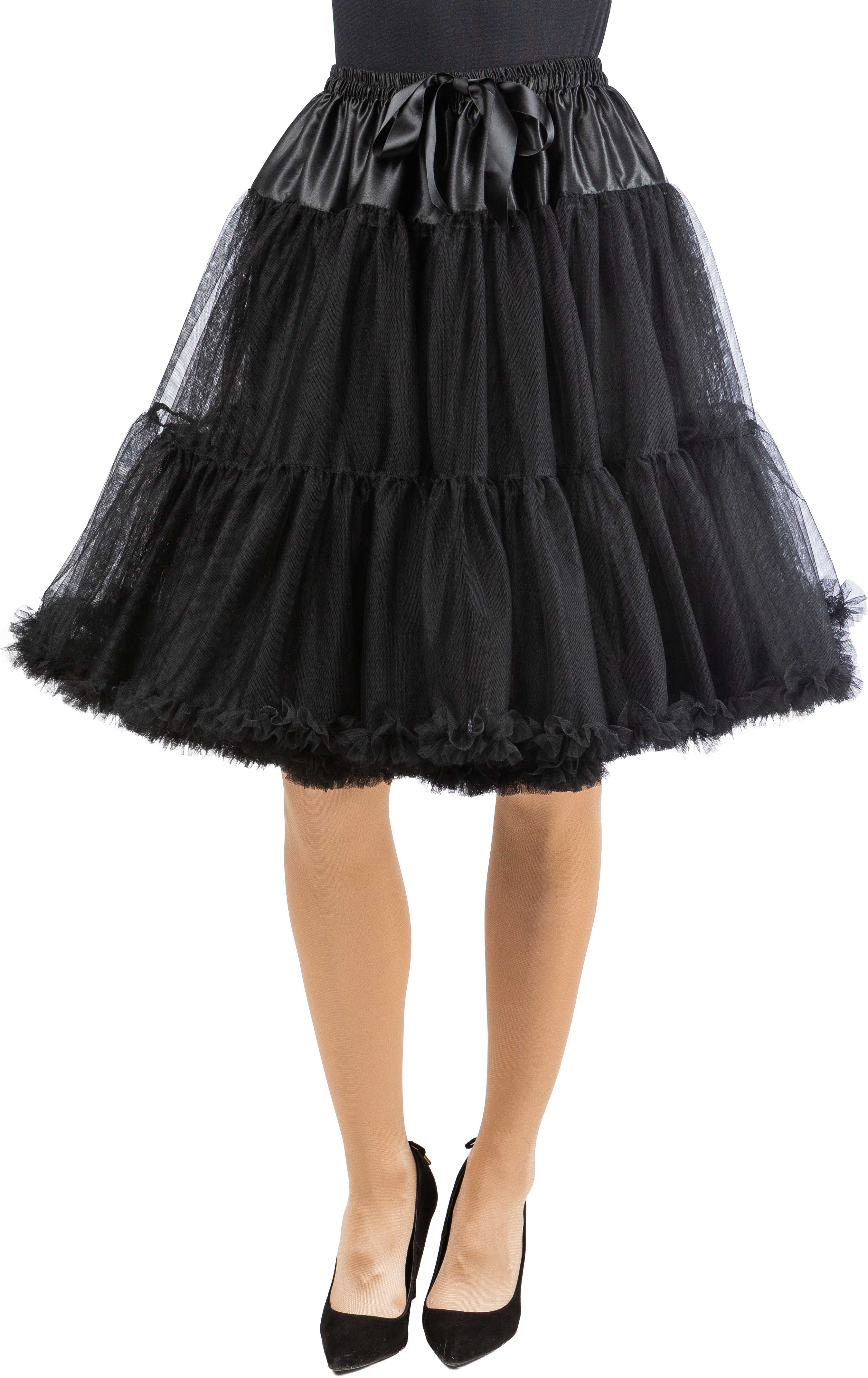 Long tutu with a frill, black