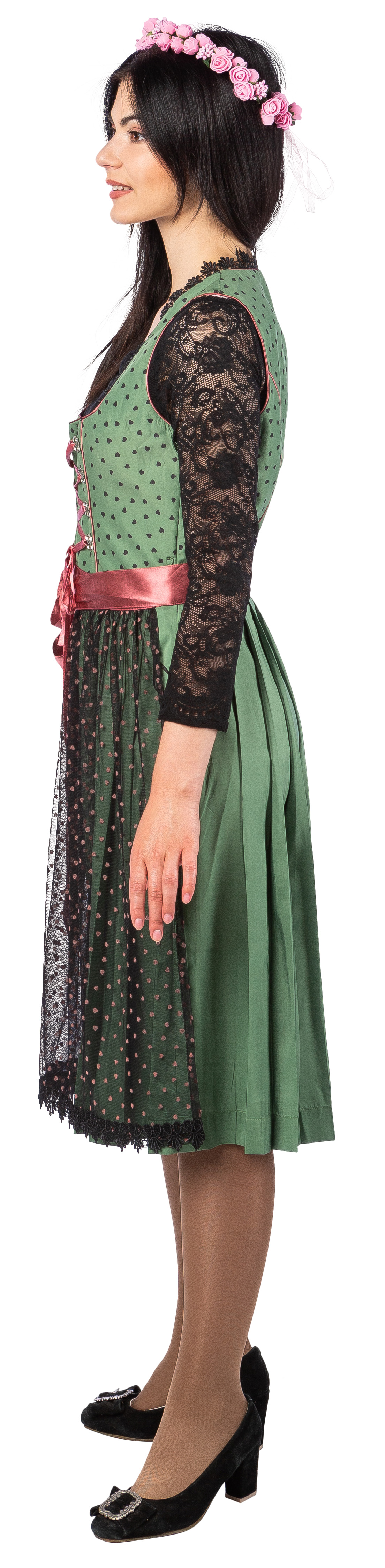 Dirndl "Lioba" green-rose 44