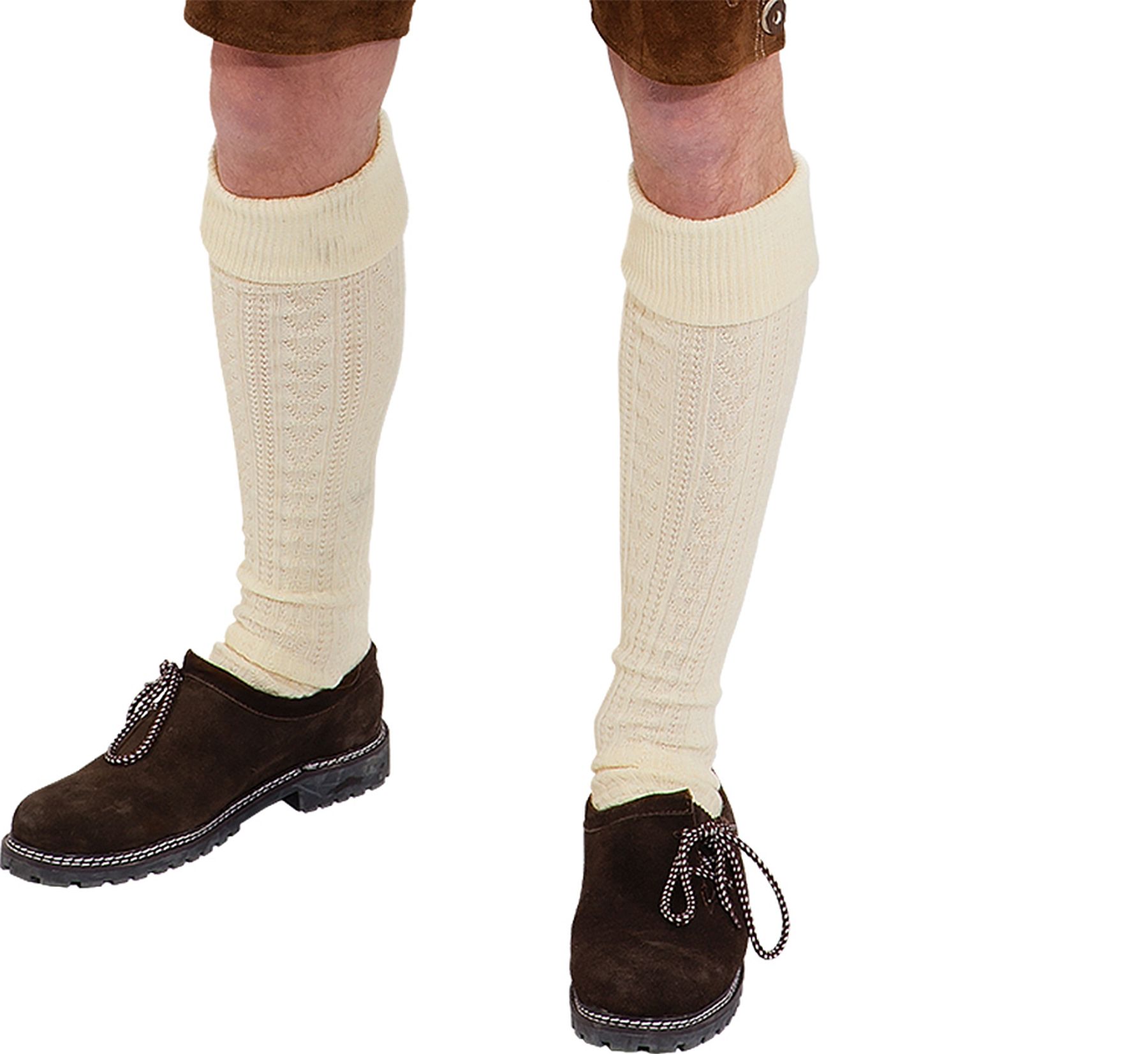 Kneehighs socks, creme-white