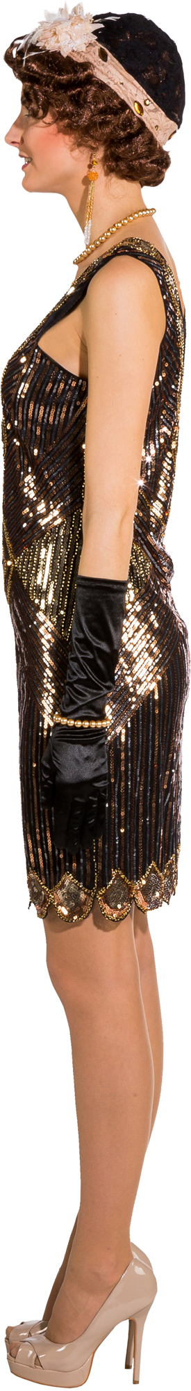 Dress 20's, black/gold