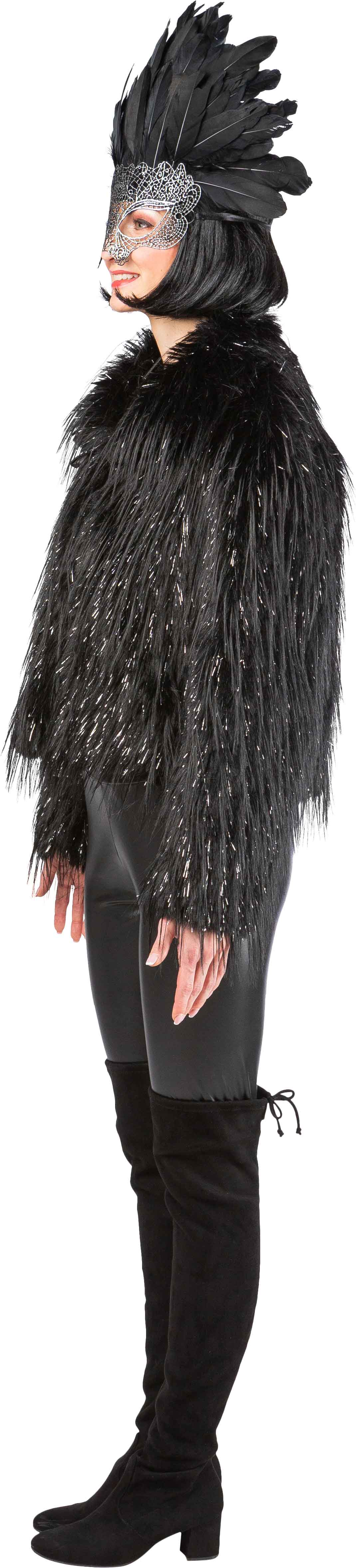 Veste en fourrure Oppulent à lurex argenté