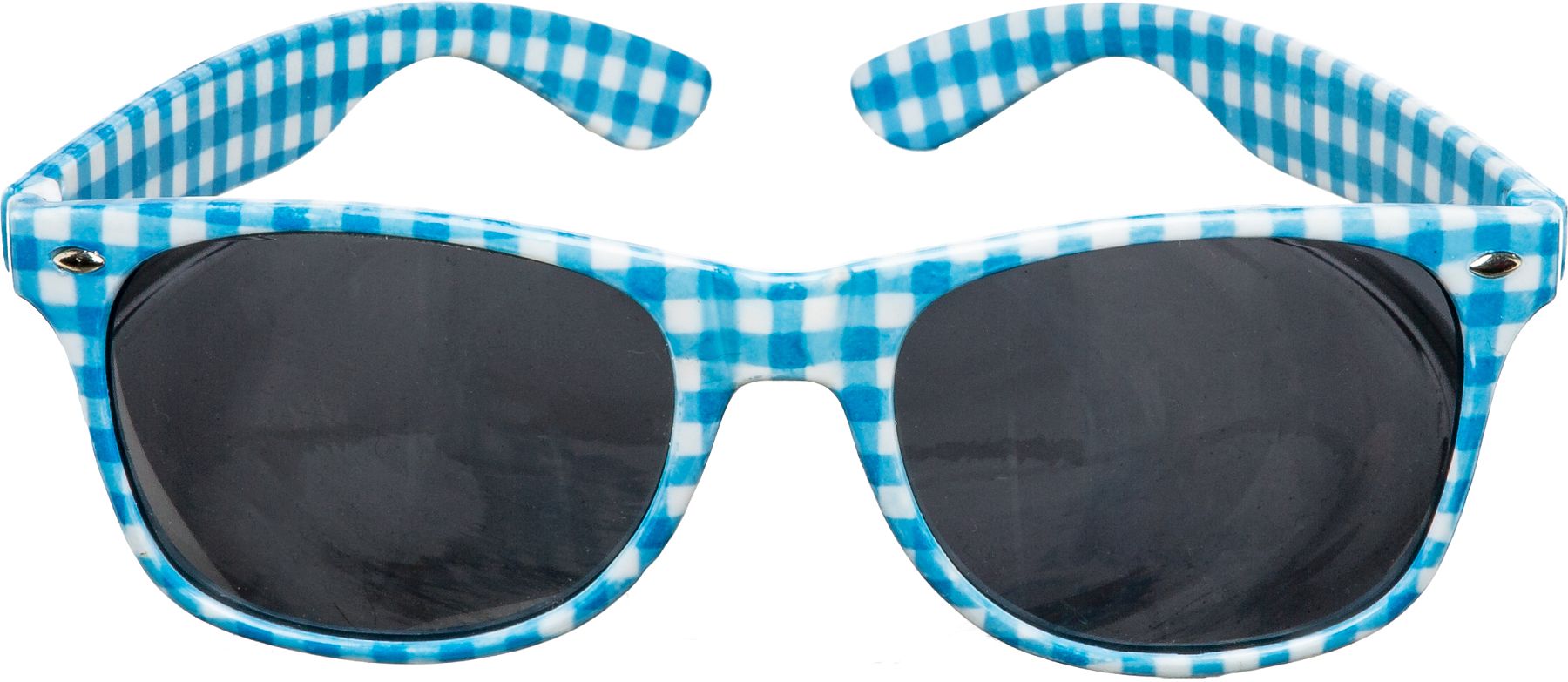 Glasses, blue-white chequered