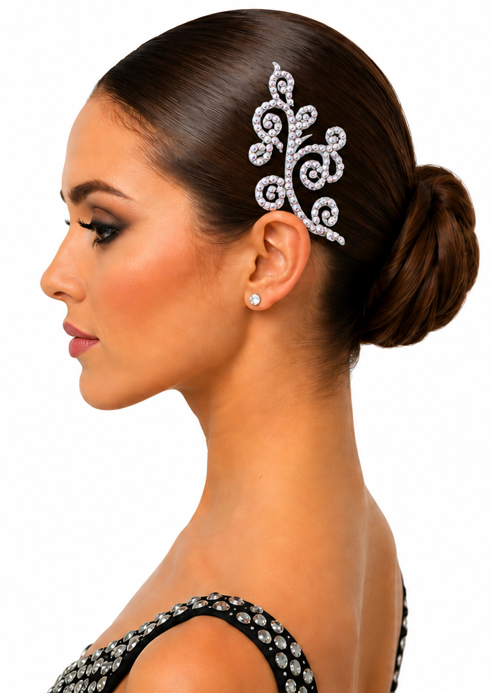 Accessoires pour cheveux avec strass, argent