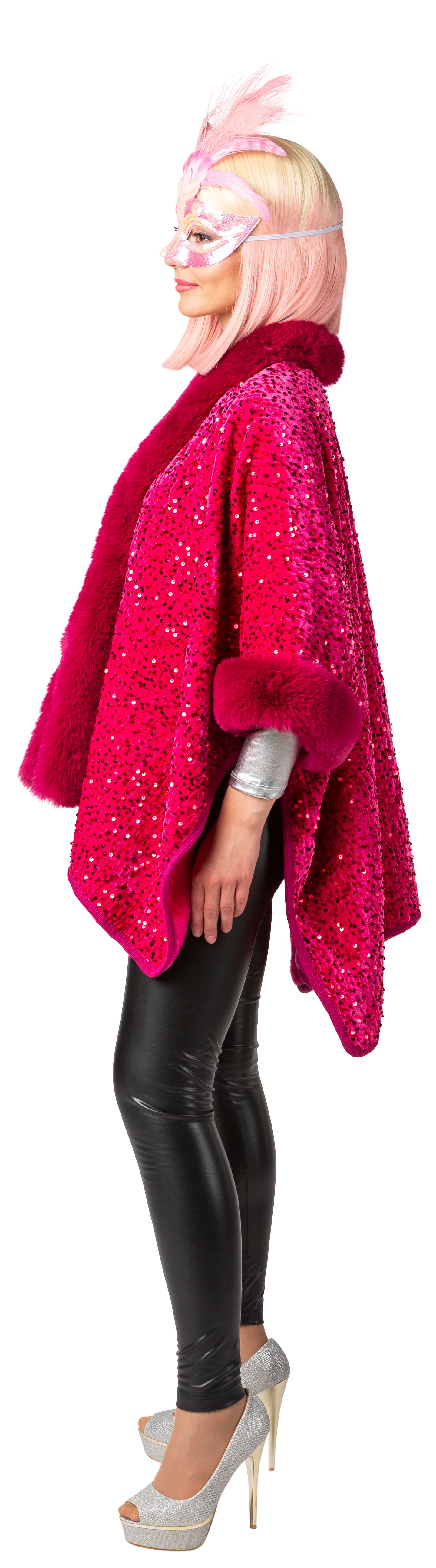 Sequin ponchon, pink