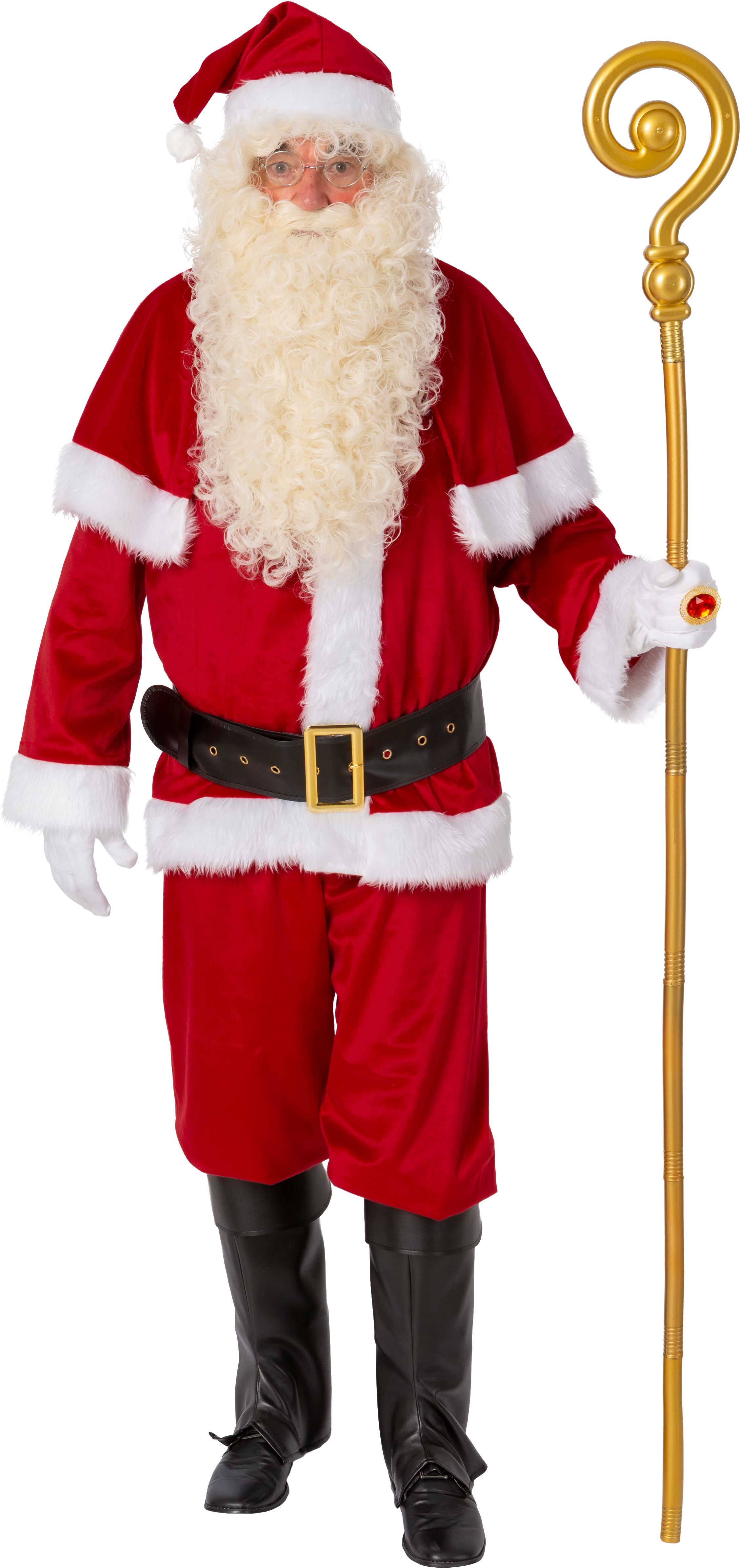 Weihnachtsmannanzug mit Pelerine, rot